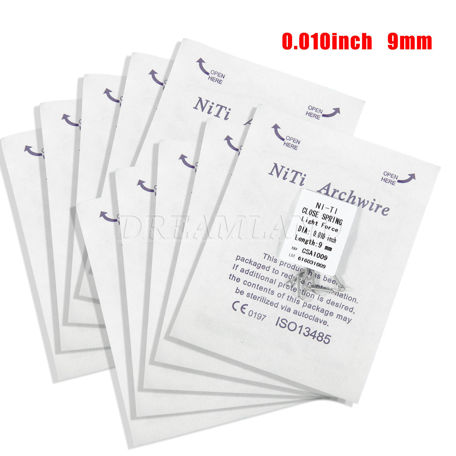 Ortodoncia sale Niti Resorte helicoidal cerrado de alta resistencia 10pcs/Pack