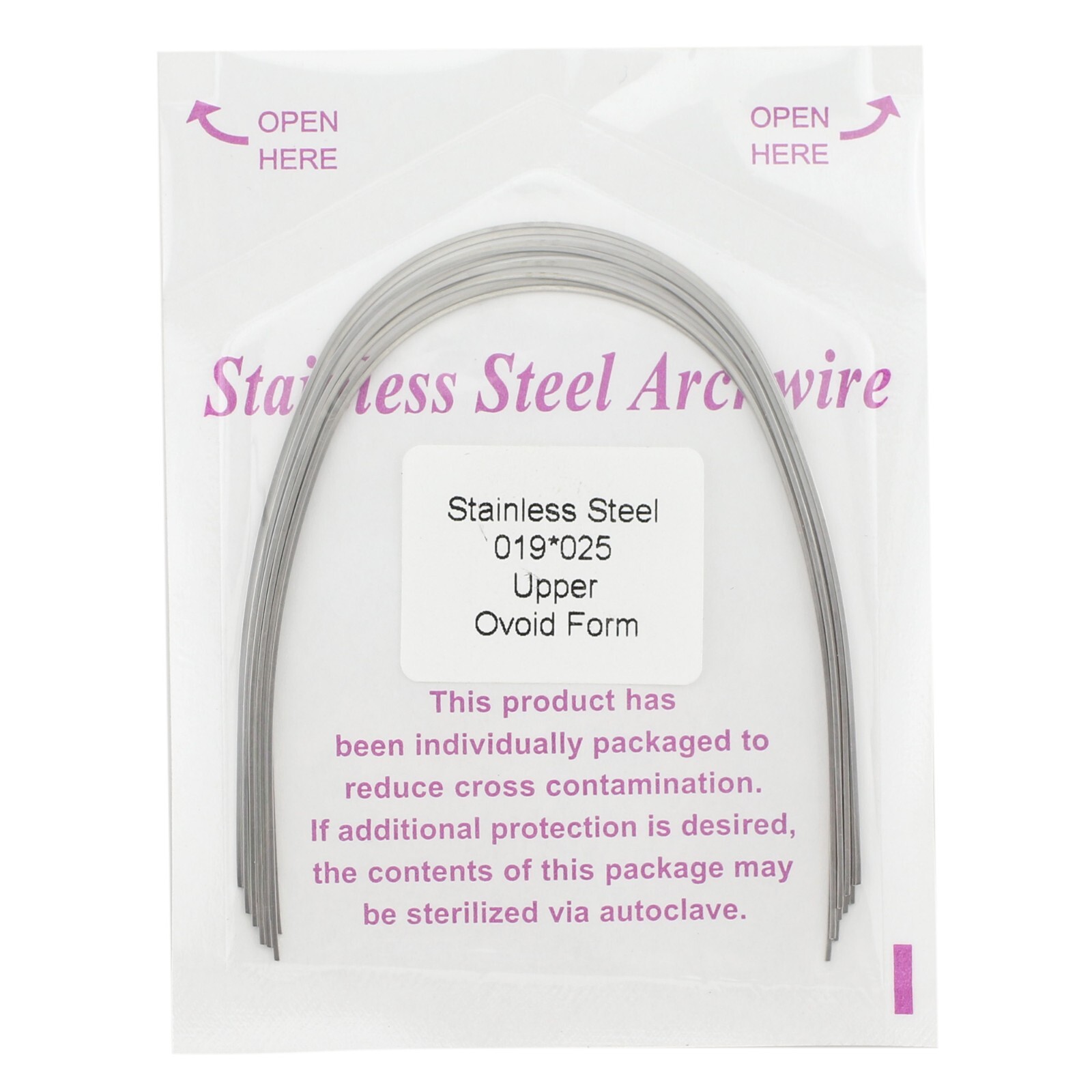 100pcs Dental Orthodontic Arch Wire Stainless Steel Ovoid Form Round Rectangular