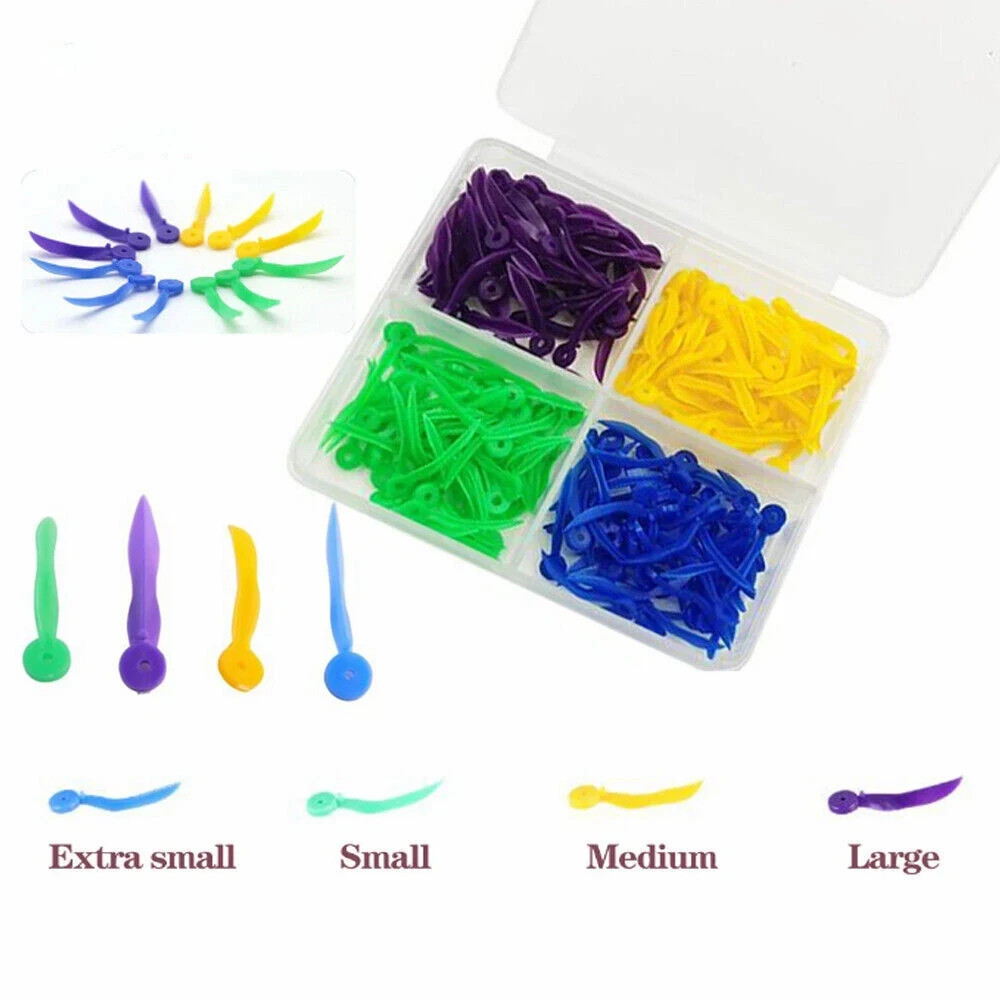 100 Pcs/Box Disposable Dental Dentistry Plastic Wedge With Holes Refill Wedges