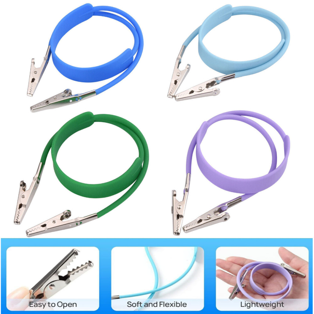 Dental Bib Clips Flexible Silicone Chain Patient Napkin Holder Clip Autoclavable