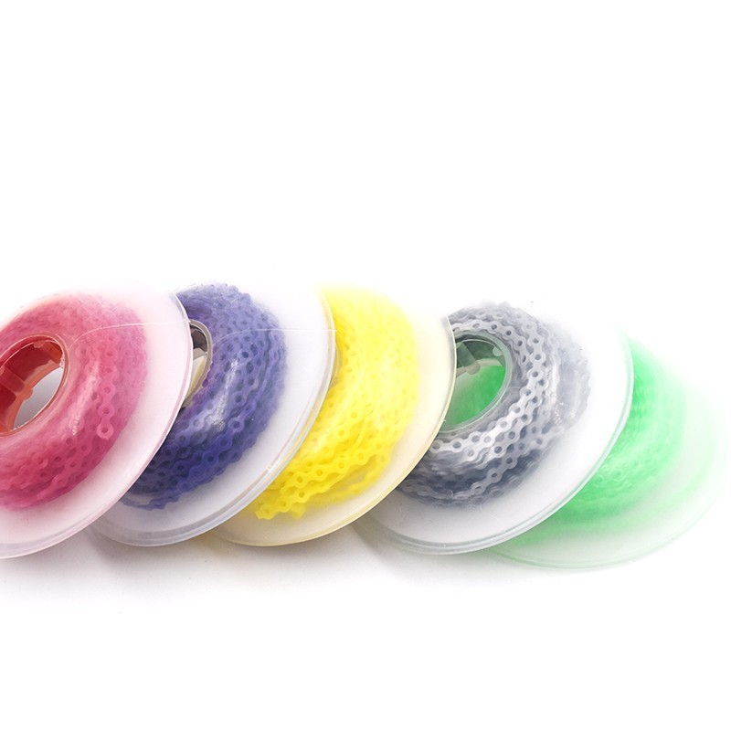Dental Orthodontic Elastic Rubber Power Chain Braces Bands Short/Long/Close