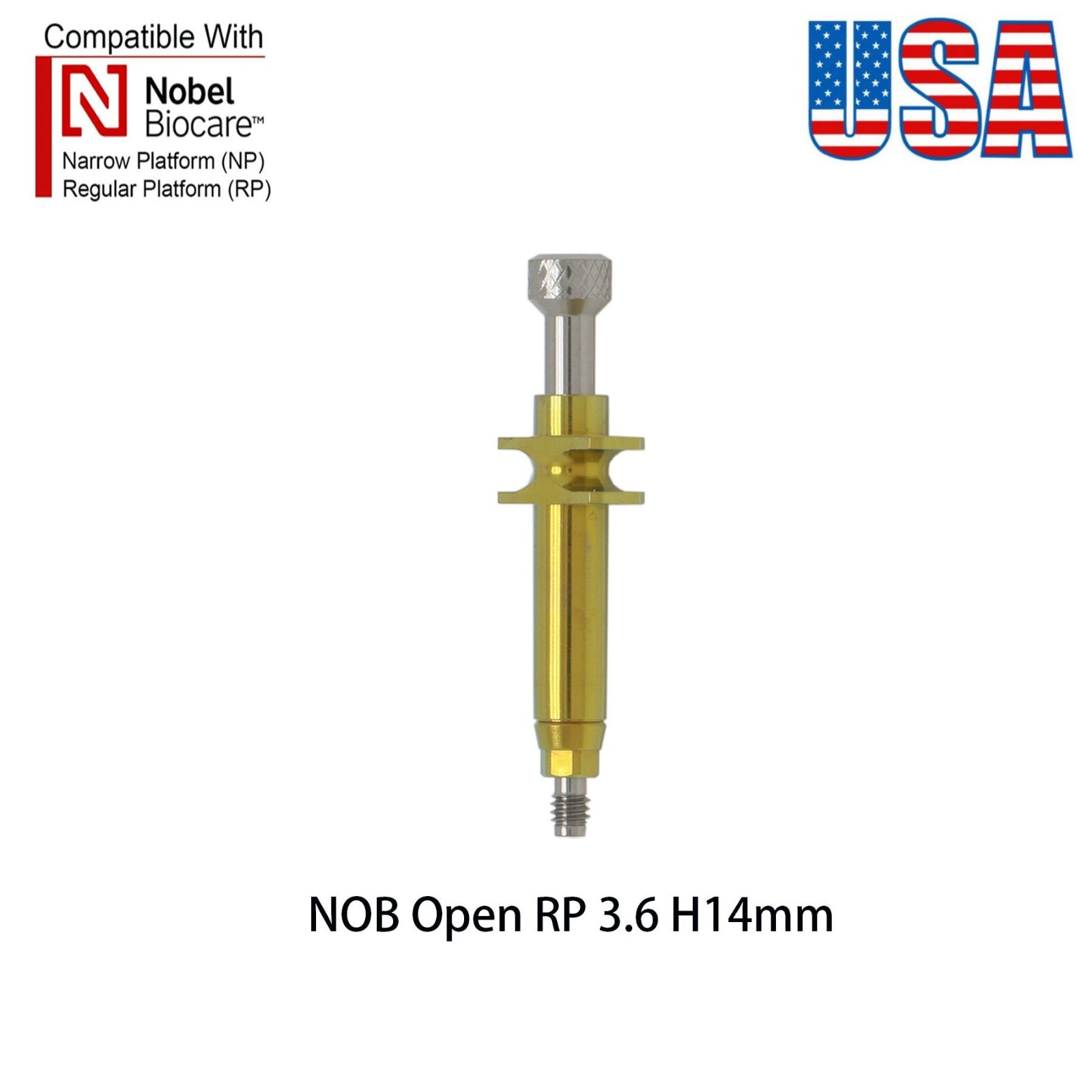 US Dental Nobel Conical Connection Impression Coping Open Tray NP/RP Ø3.6/5.0mm