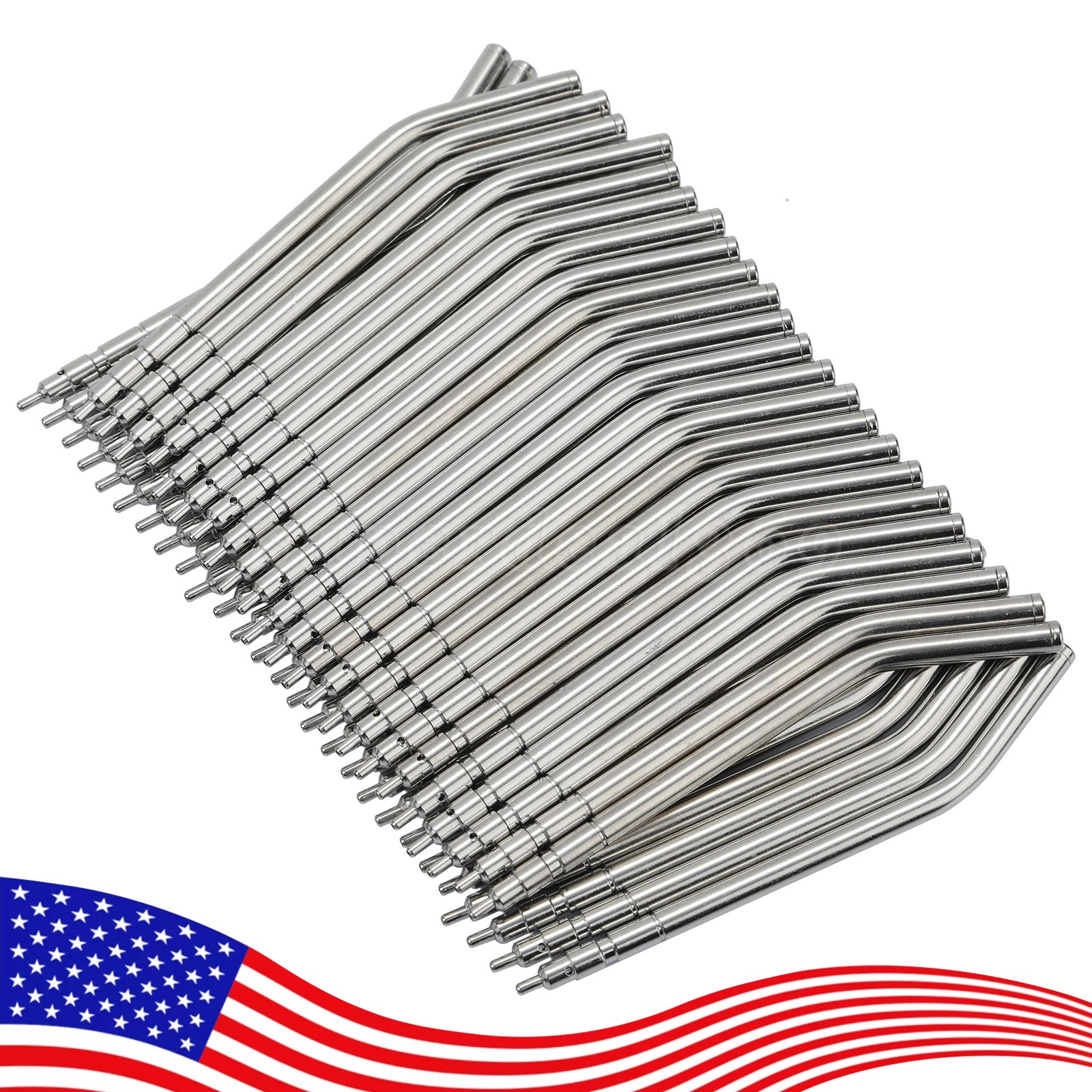 50x Dental Air Water Syringe Spray Nozzles 3-in-1 Alloy Tubes Tips Three Way SA