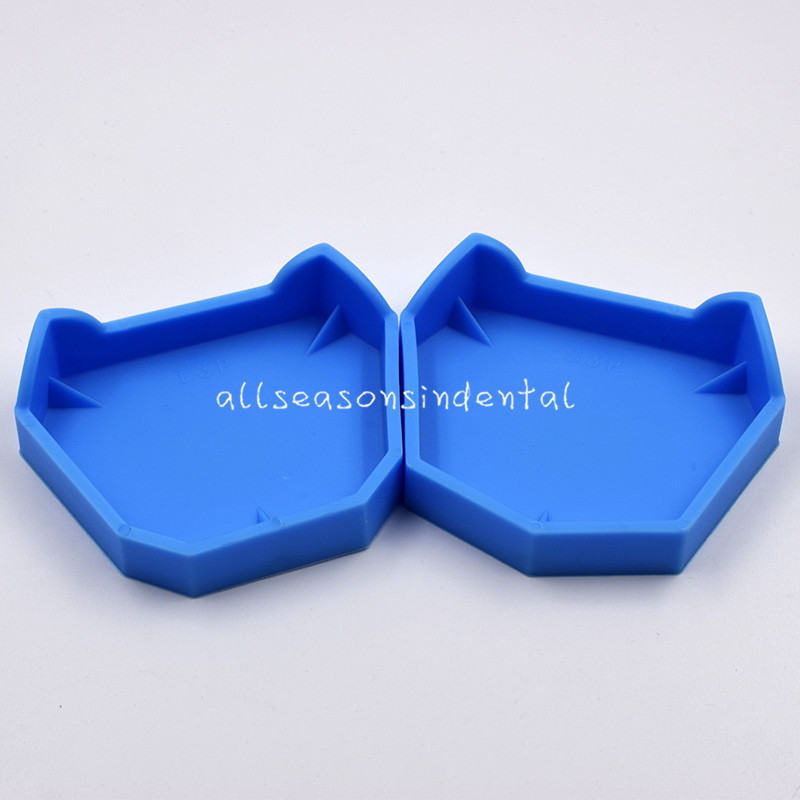1 Set /6Pcs Dental Lab Teeth Model Former Base Mold With Notches Impression Tray
