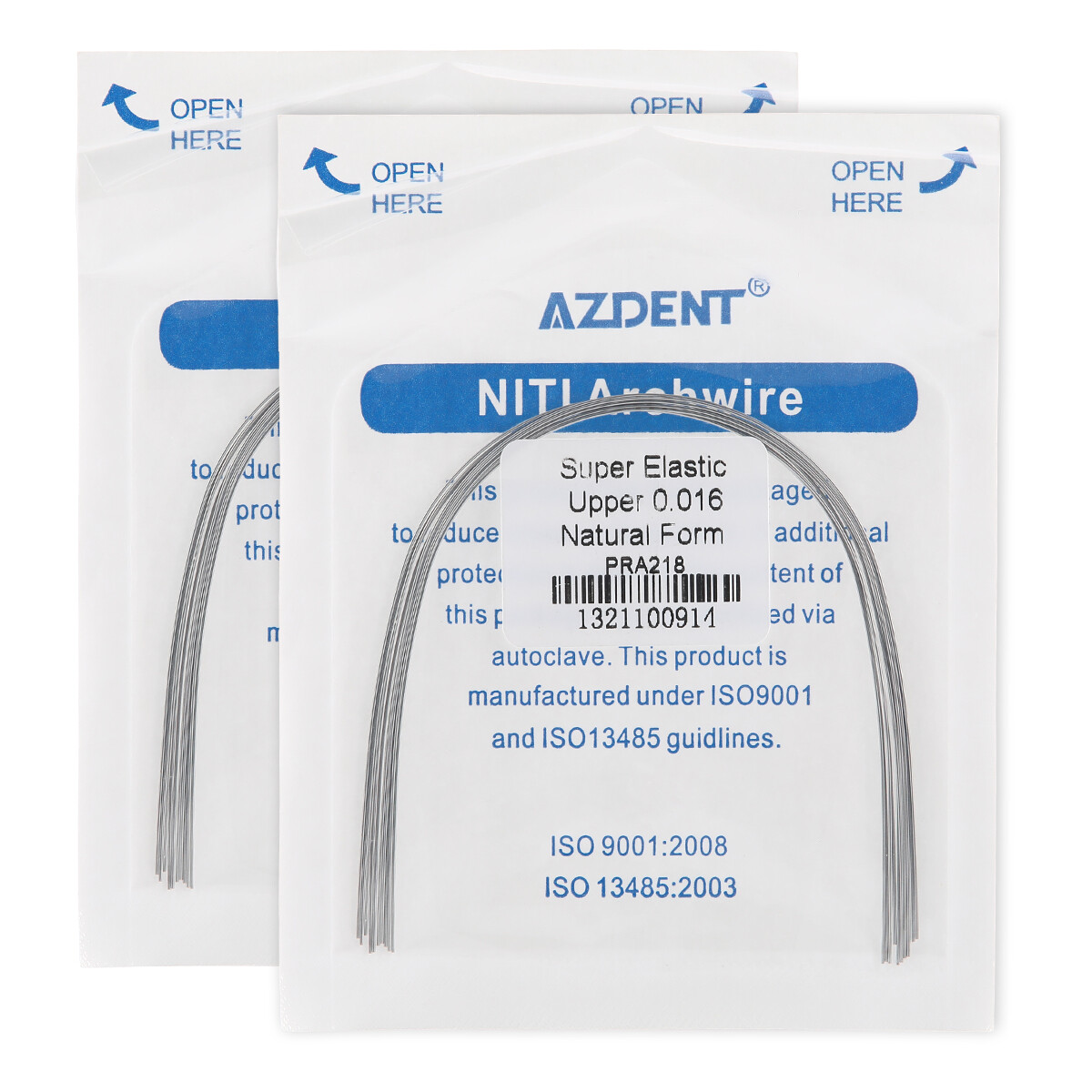 10Pcs/Pack Dental Orthodontic Super Elastic NITI Round Arch Wires Natural Form