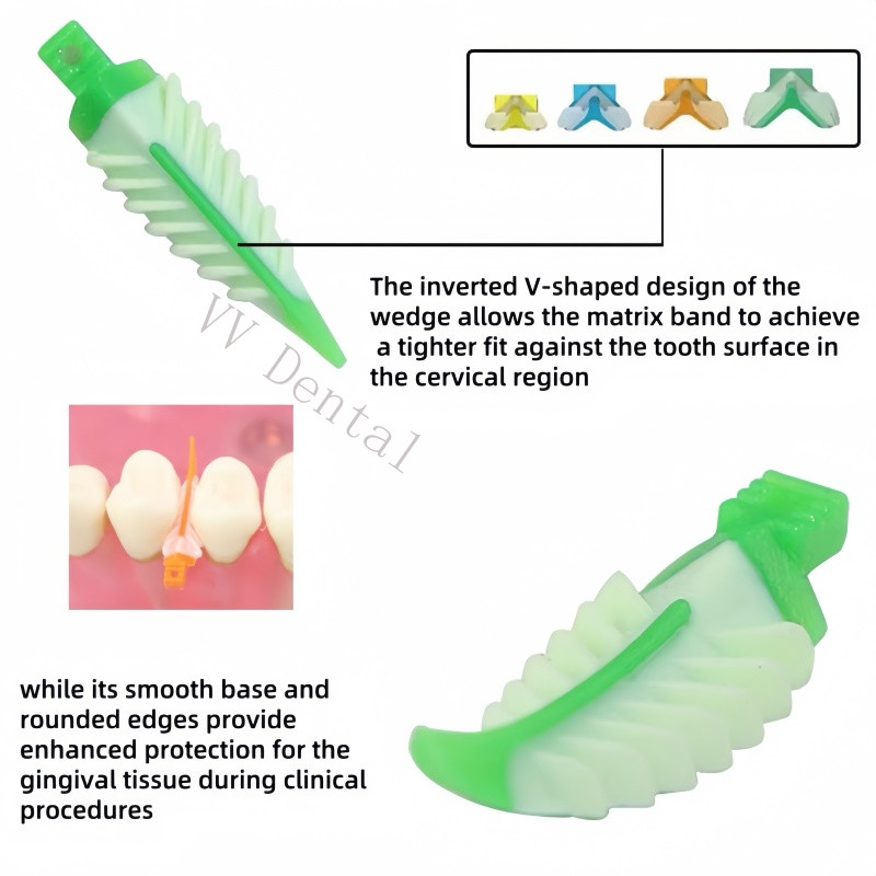 100pcs/box Mix Dental Interdental Wedges Sealing Composite Wedge Silicone