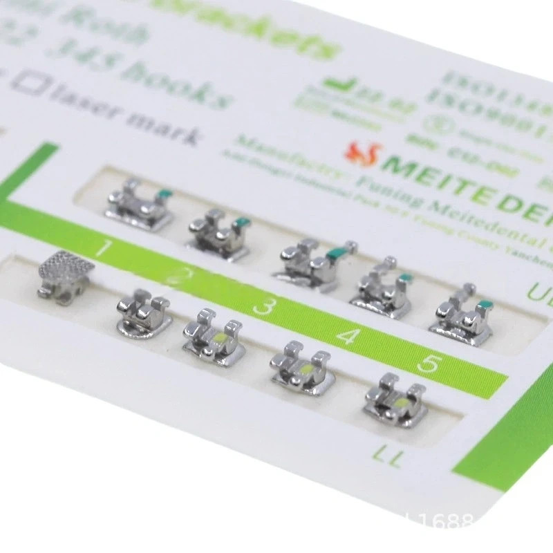 10 Sets Dental Orthodontic Bracket MIM Monoblock Mini Roth/MBT 022/018 345 Hooks