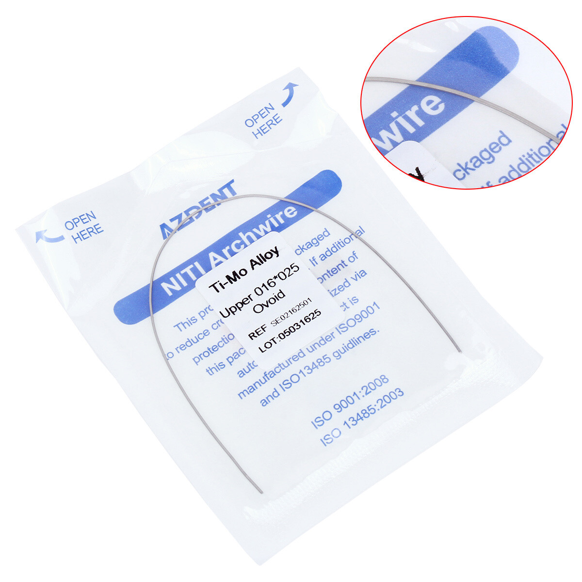 Dental Orthodontic TMA Beta Titanium Molybdenum Alloy Arch Wire Rectangular Type