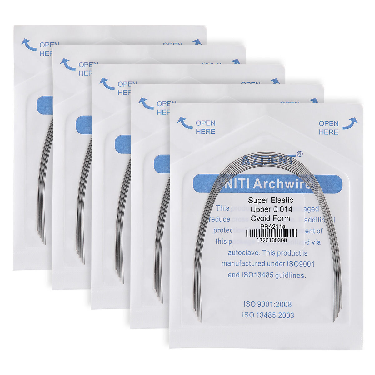 AZDENT Dental Orthodontic Supper Elastic Niti Round Arch Wire 012Upper/ 020Lower