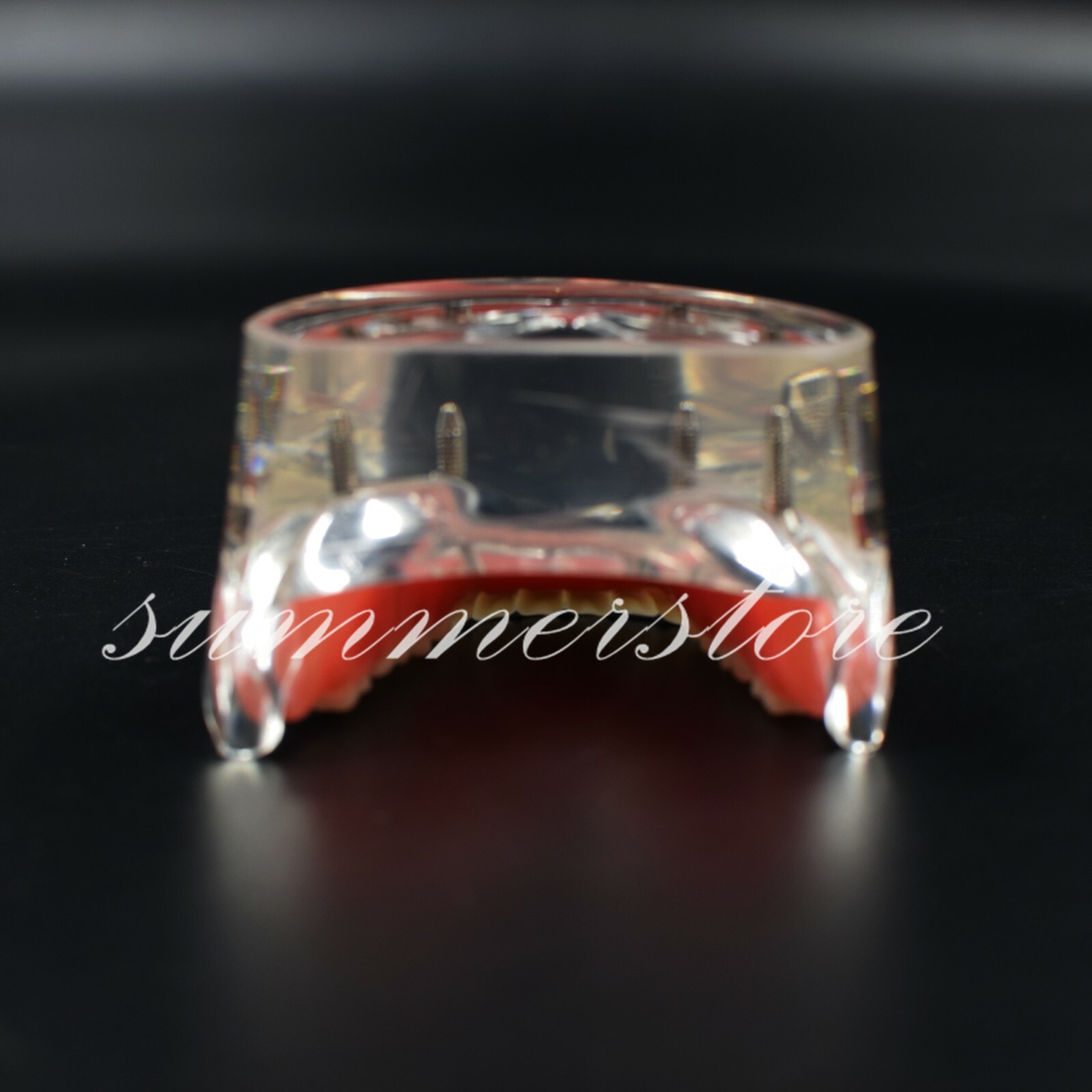 1 Pc Transparent Dental Study Demo 4 Implants Overdenture Inferior Model #6003
