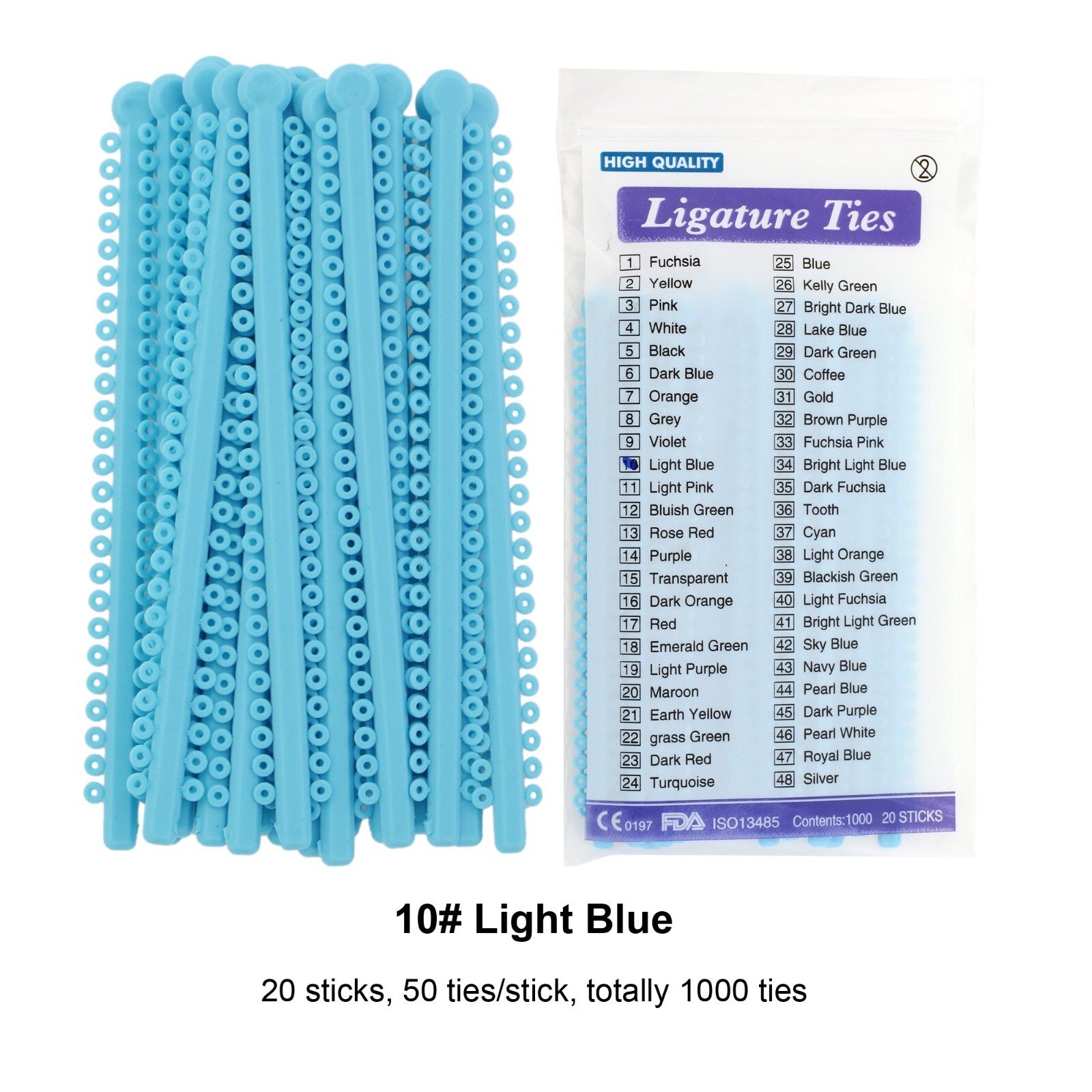 1000pcs Orthodontic Ligature Ties Elastic Ligas Ortodoncia Rubber Bands Brackets