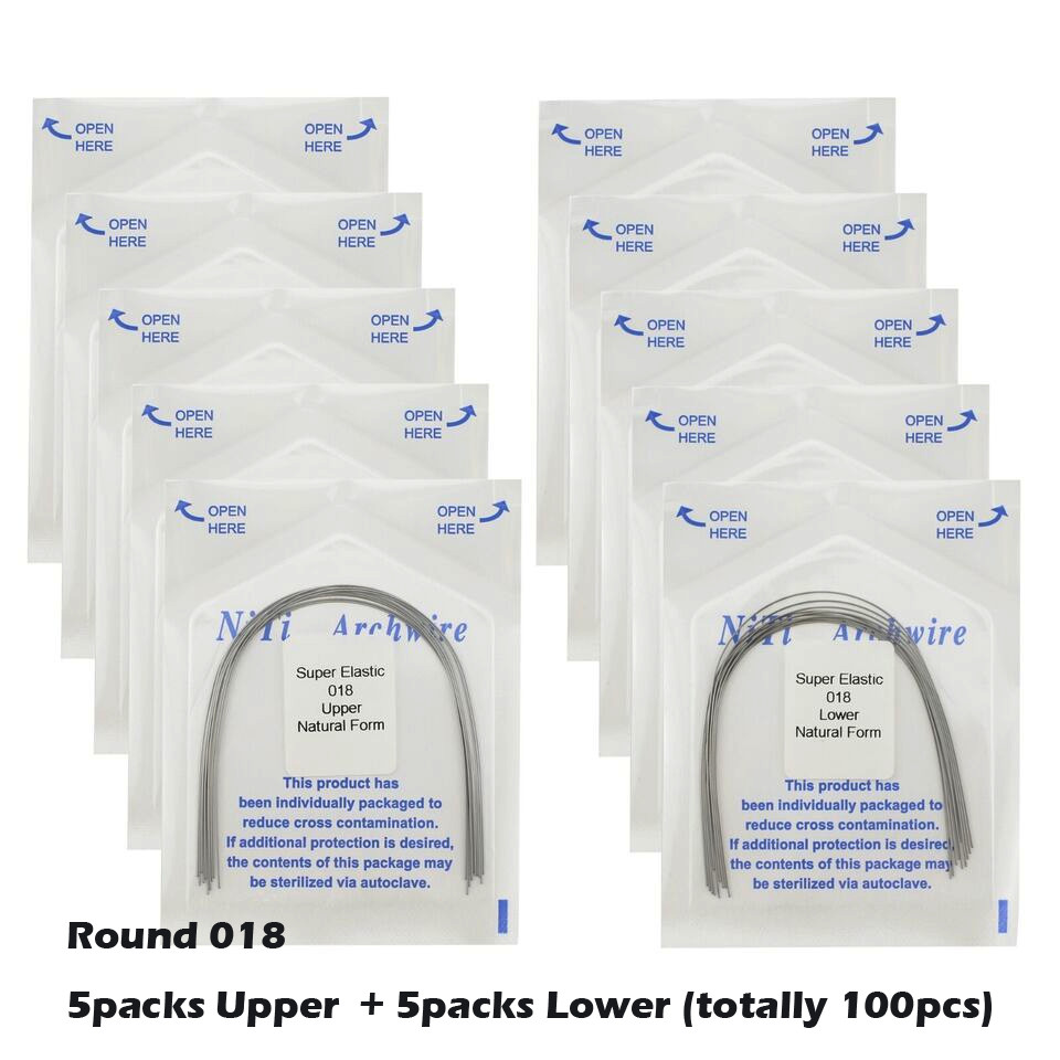 Dental Orthodontic Arch Wire Ligature Ties Niti Natural Brackets Rubber Bands