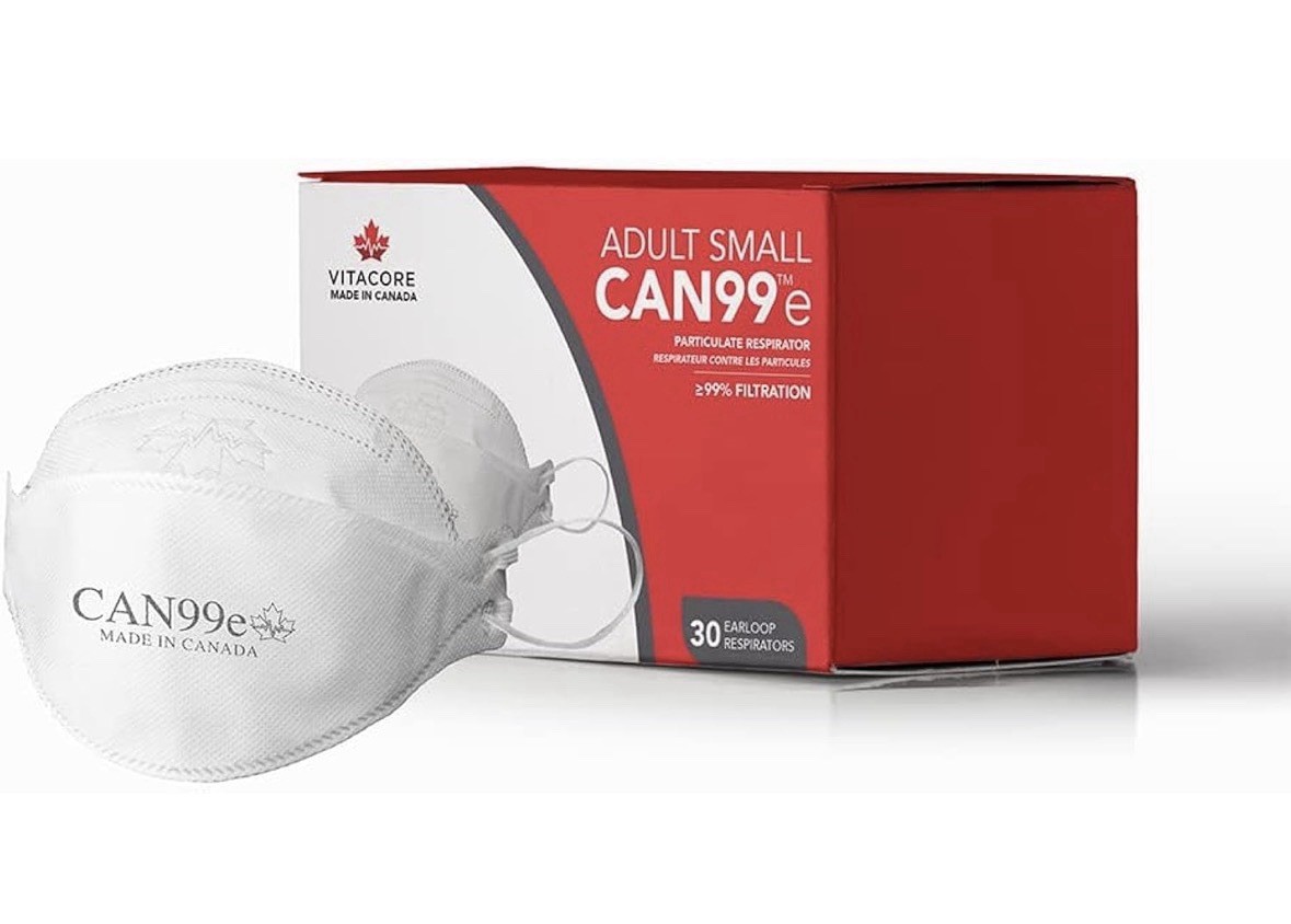 Vitacore CAN99e Disposable (Adult Small) White Earloop Mask 30 Count