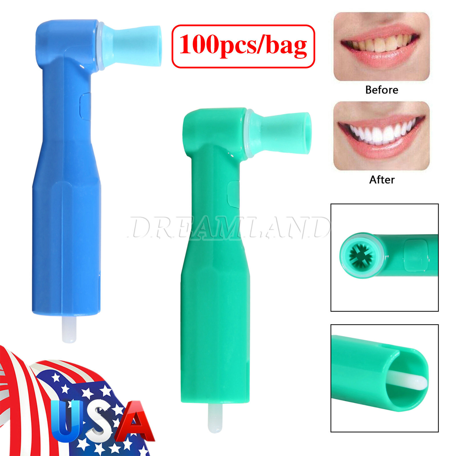 Dental Hygiene Prophy Handpiece Air Motor 4 holes Straight Nose Cone All-Types