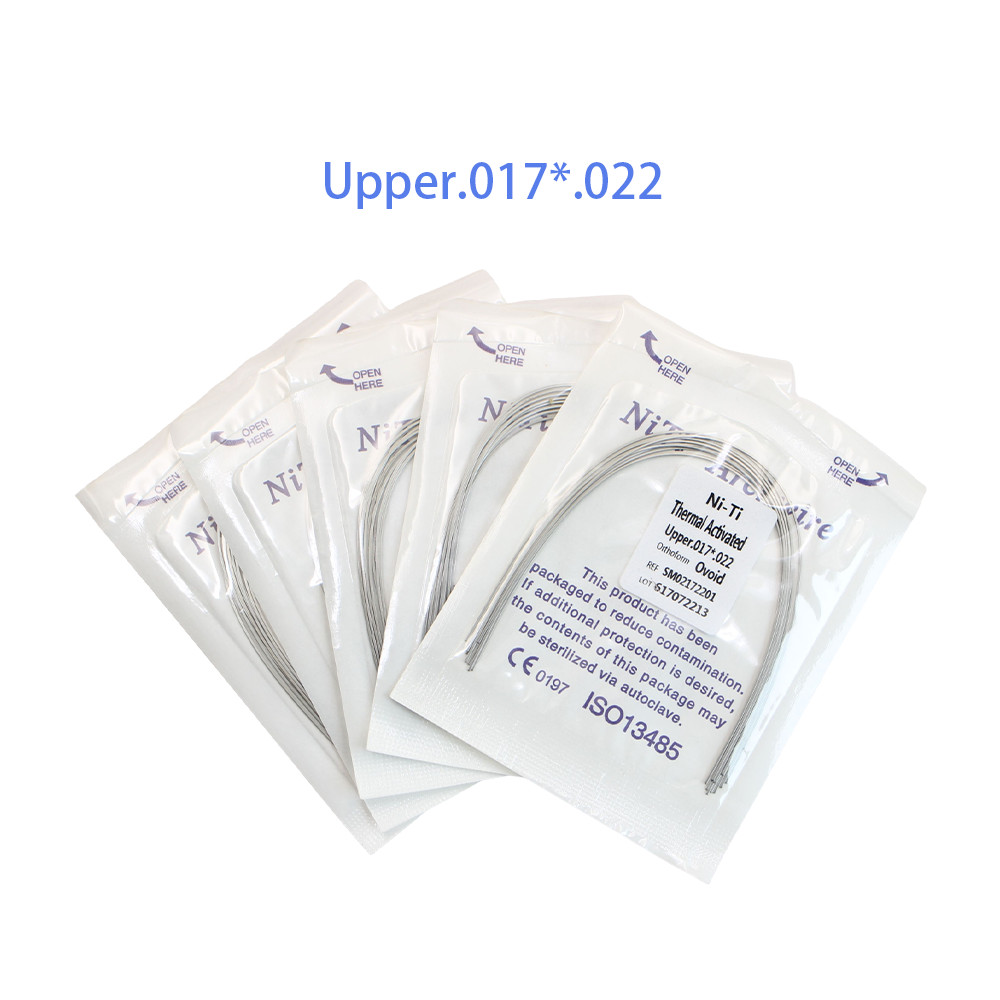 Dental Ortho Heat Thermal Activated Niti Rectangular Arch Wire Ovoid Form