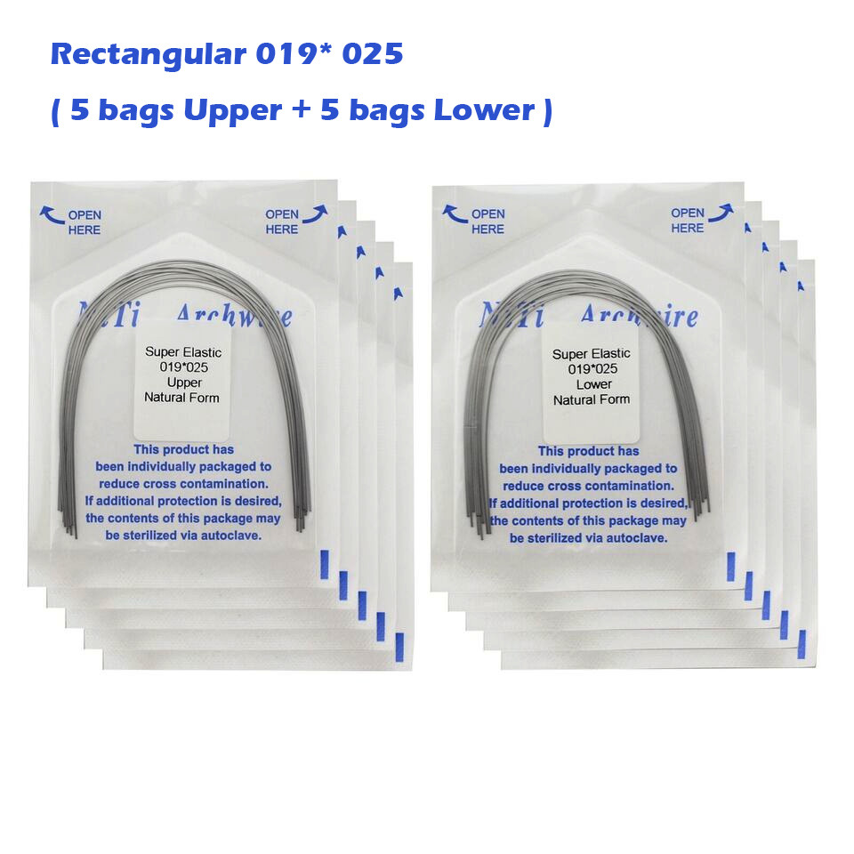 Dental Orthodontic Arch Wire Ligature Ties Niti Natural Brackets Rubber Bands