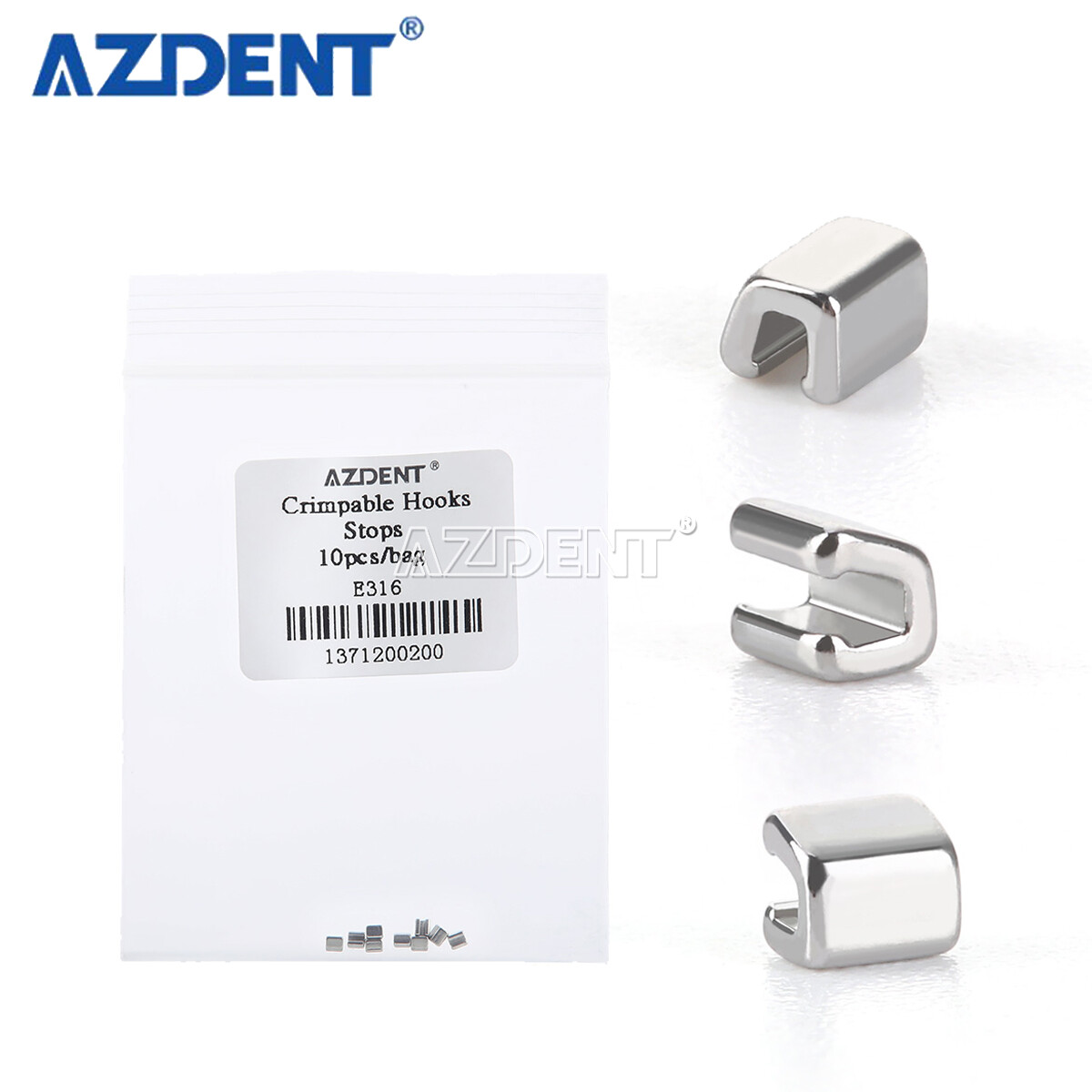 AZDENT Dental Orthodontic Crimpable Hooks Stops Type 10pcs/pack