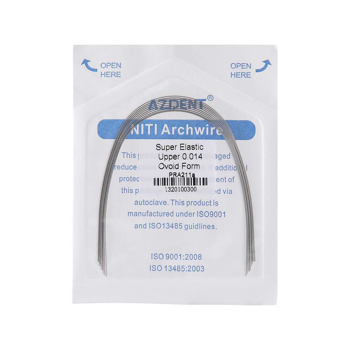 AZDENT Dental Orthodontic Arch Wire Super Elastic Niti Ovoid Form Round All Size