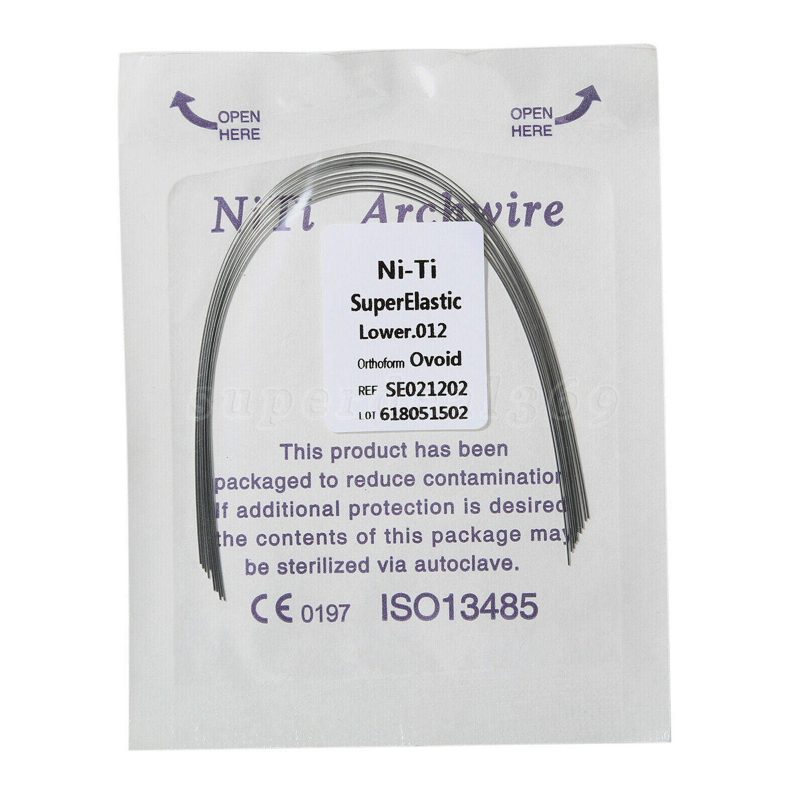 10pcs/bag DENTAL Orthodontic Super Elastic Niti Arch Wire Round Ovoid Form Ni-Ti