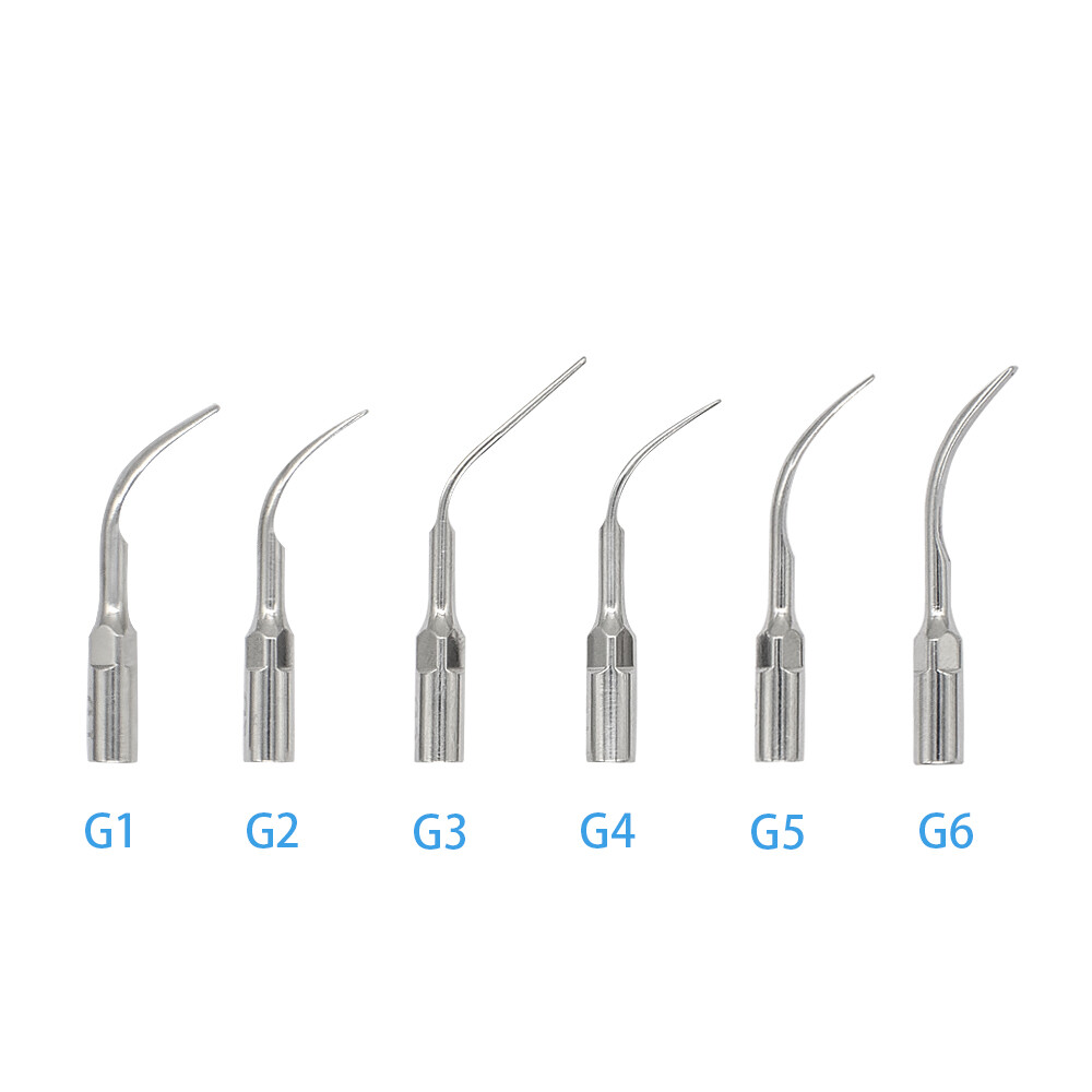 6Pcs G1 -G6 Scaling Tips for EMS Woodpecker Dental Ultrasonic Scalers Handpiece