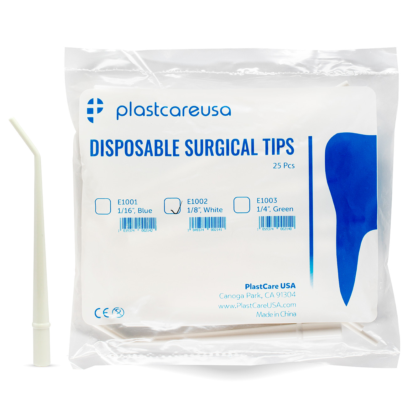 100 (4 Bags) Surgical Aspirator Tips White Medium 1/8″ Dental Suction Saliva