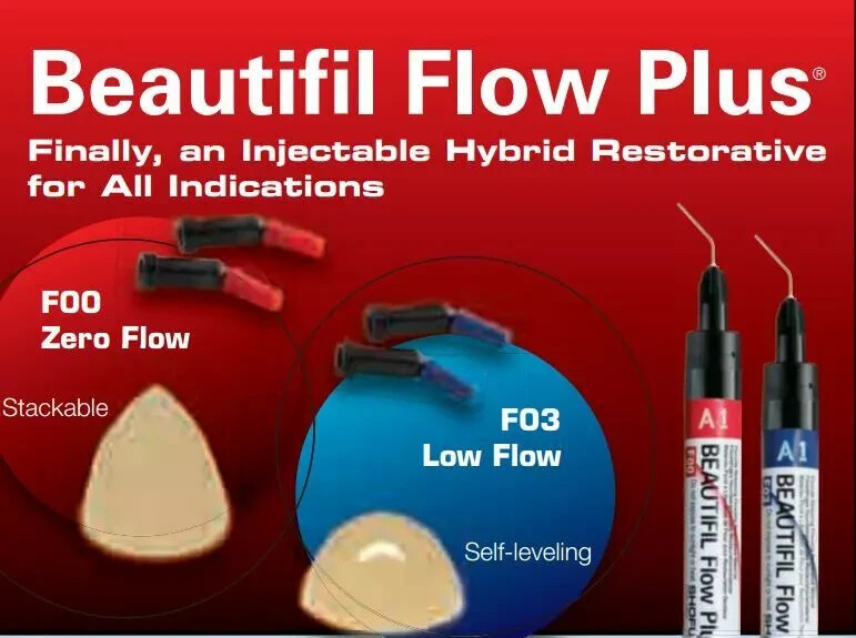 SHOFU BEAUTIFIL Flow Plus F00 ZERO Flow flowable Restorative 2.2g Syr.-All Shade