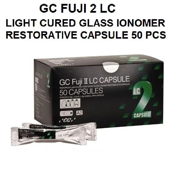 Dental GC FUJI 2 LC Radiopaque LC Reinforced GIC Restorative 50 Capsules Pack A2