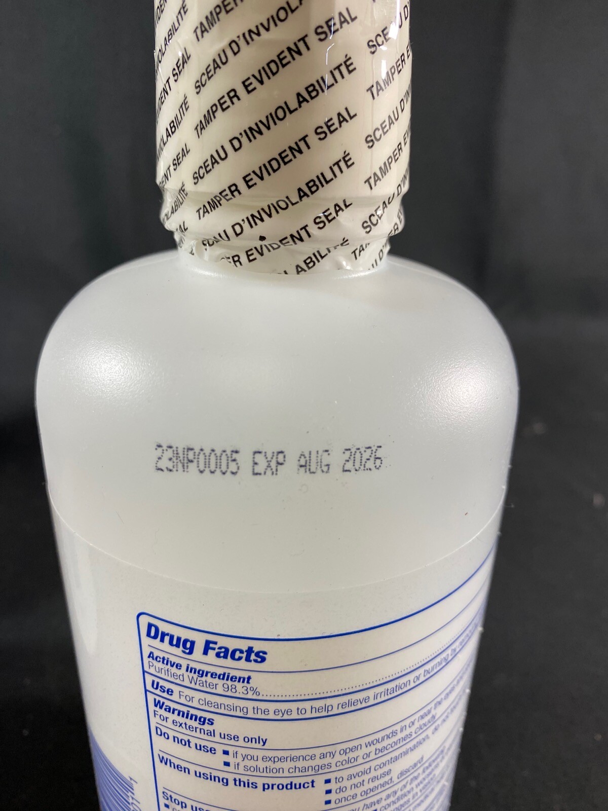 PHYSICIANSCARE Single Use Eyewash Bottle 16oz Ophthalmic Solution 36N057 (5/cs)