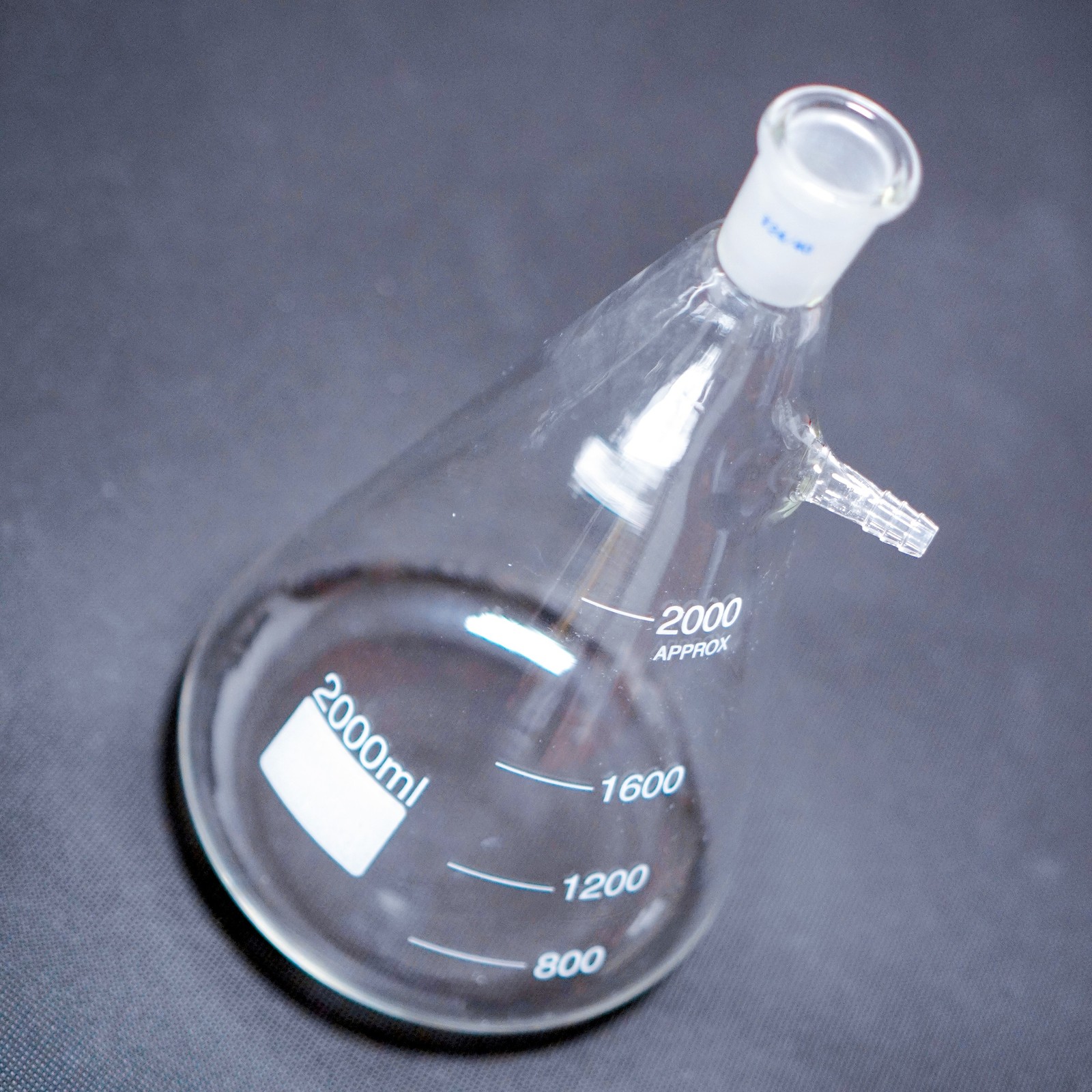 5000 ml lab glass buchner filtering flask 24/40 heavy wall Erlenmeyer flask