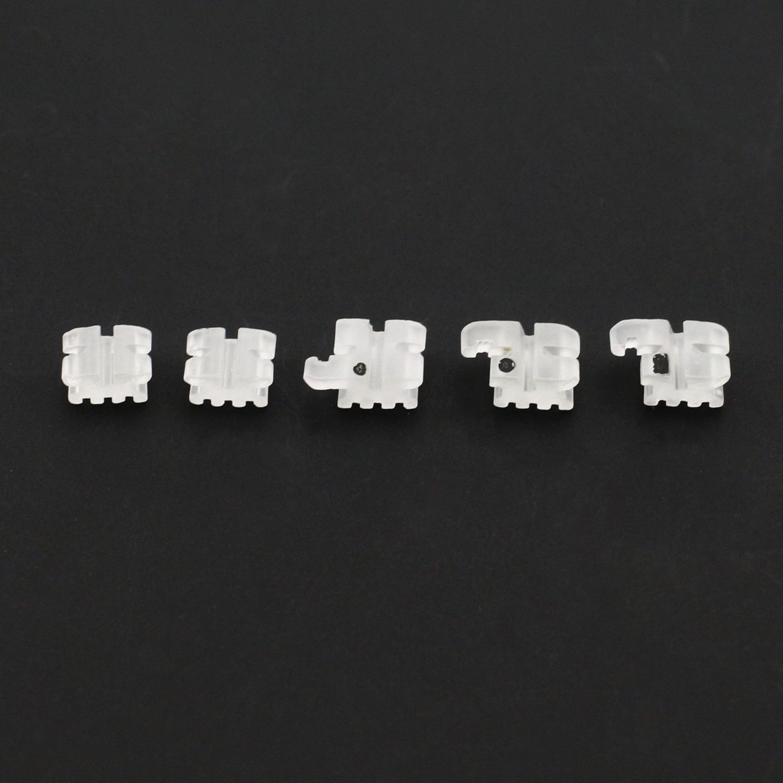 Dental Orthodontic Ceramic Clear Brackets Brace Roth MBT Slot 022 3 4 5 Hook 5-5
