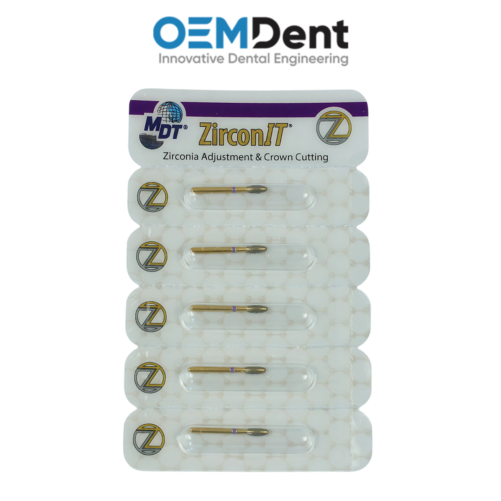 MDT FG ZirconIT Egg Z277 ADJ Diamond Burs Smooth Finishing Ceramic Restorations