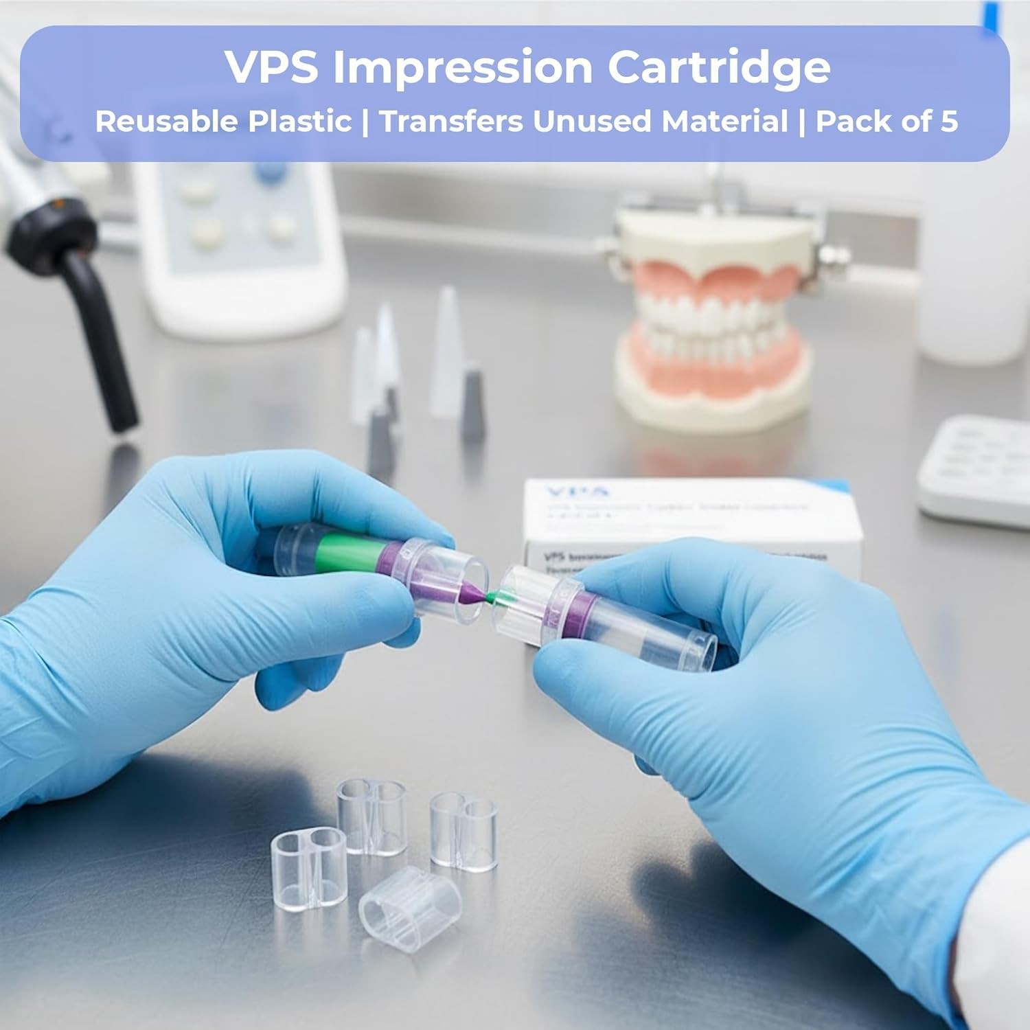 VPS Impression Cartridge Transfer Connectors (Pack of 5) Clear #CC-IMP