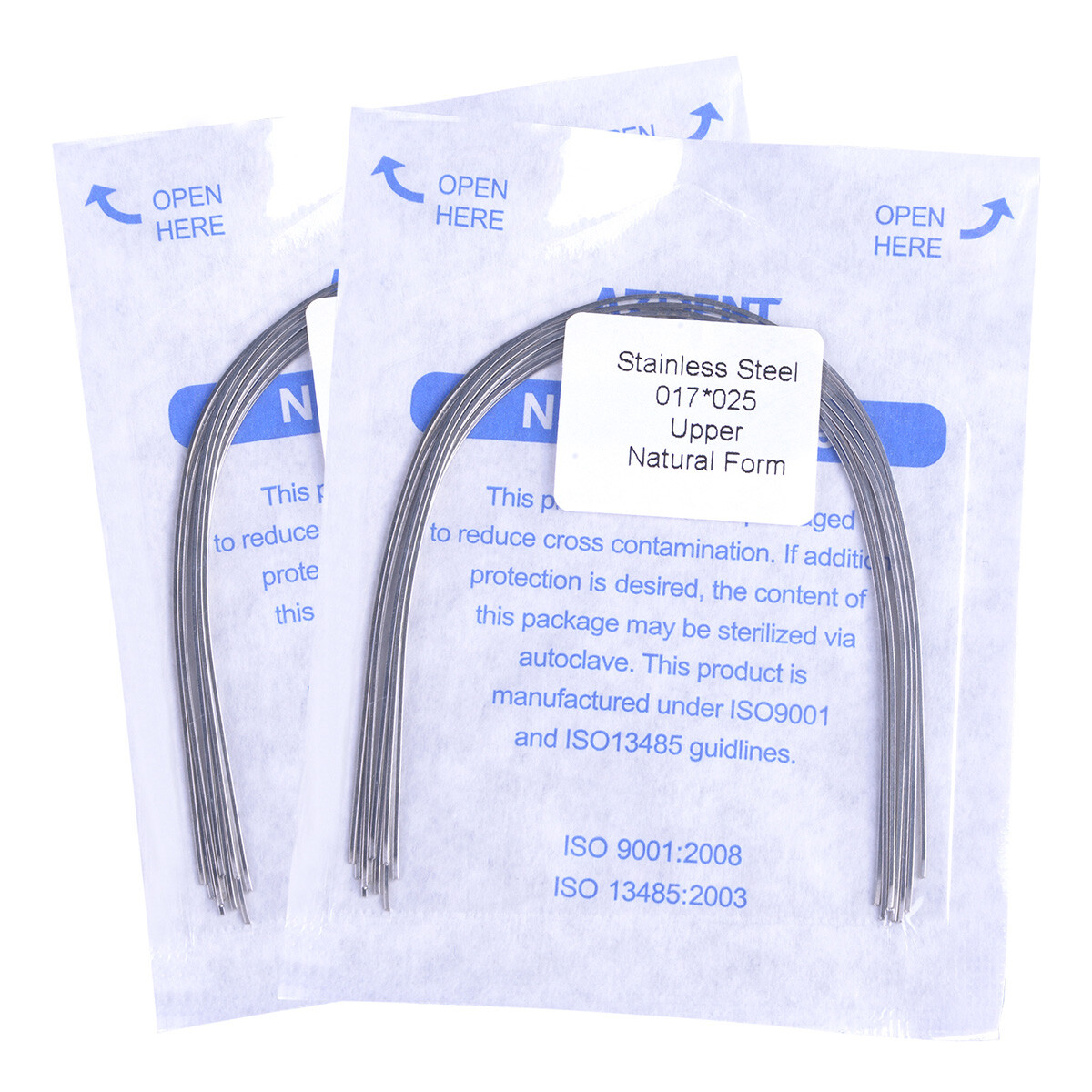 AZDENT Dental Orthodontic Stainless Steel Rectangular Arch Wires Natural Form