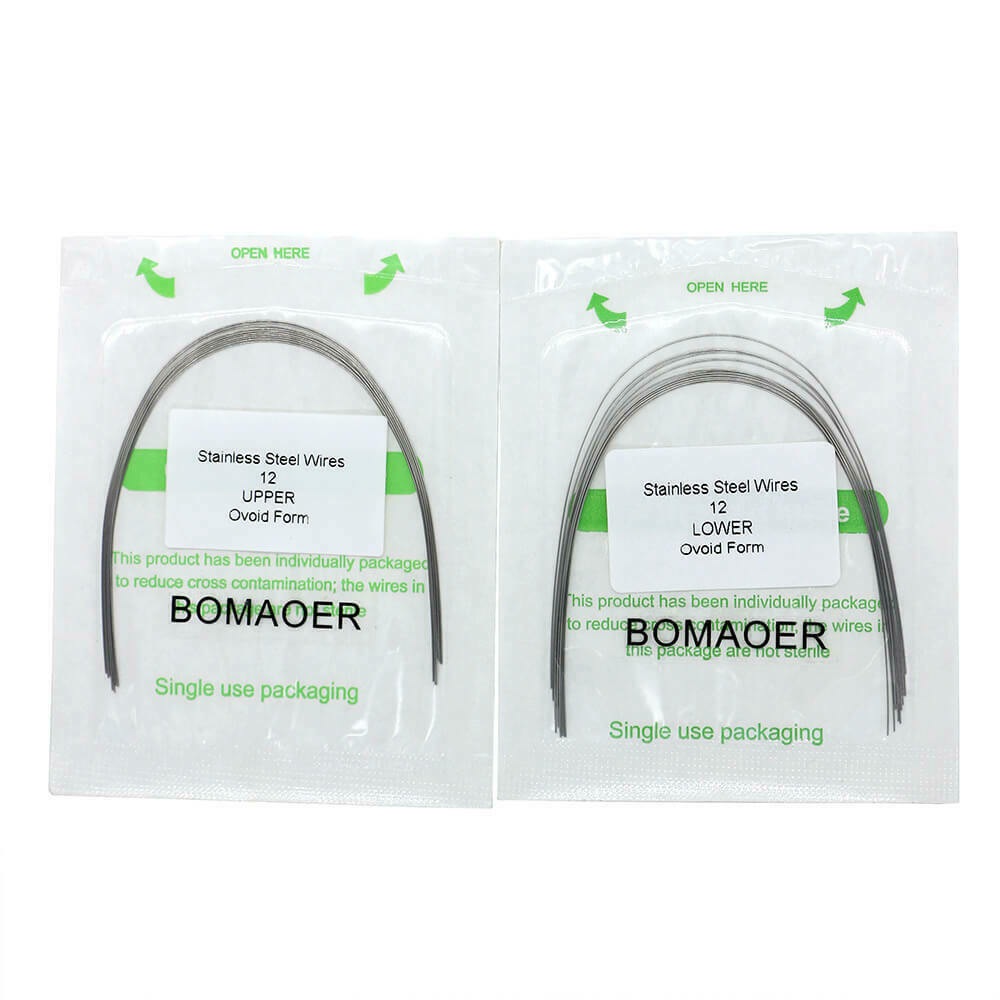 5-200 Packs Dental Orthodontic Stainless Steel Round Arch Wire Ovoid 012 Upper