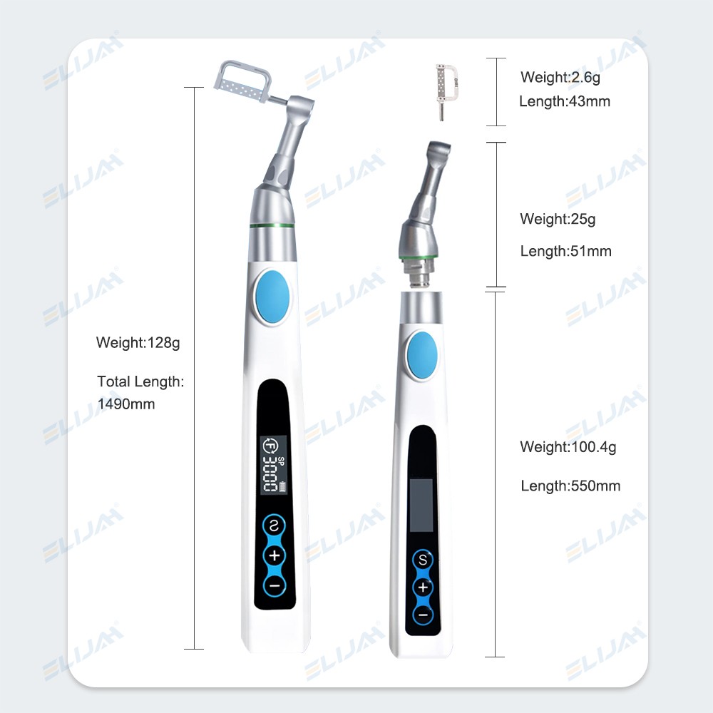 Dental Electric Wireless Polisher IPR System Ruler Prophy Angles Disc Handpiece