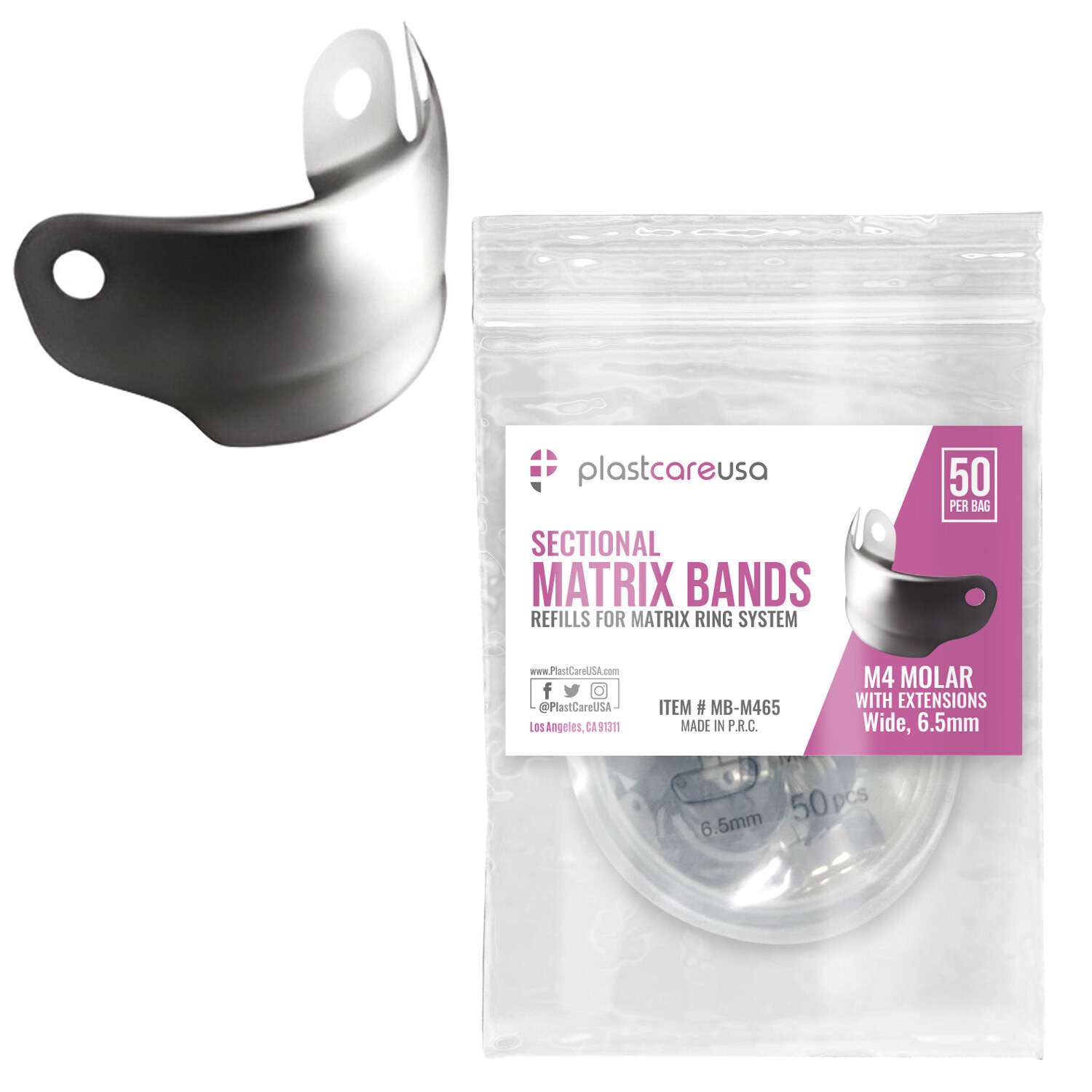 Dental Metal Matrices Sectional Molar Matrix Refill Soft Band (Choose Size/Qty)
