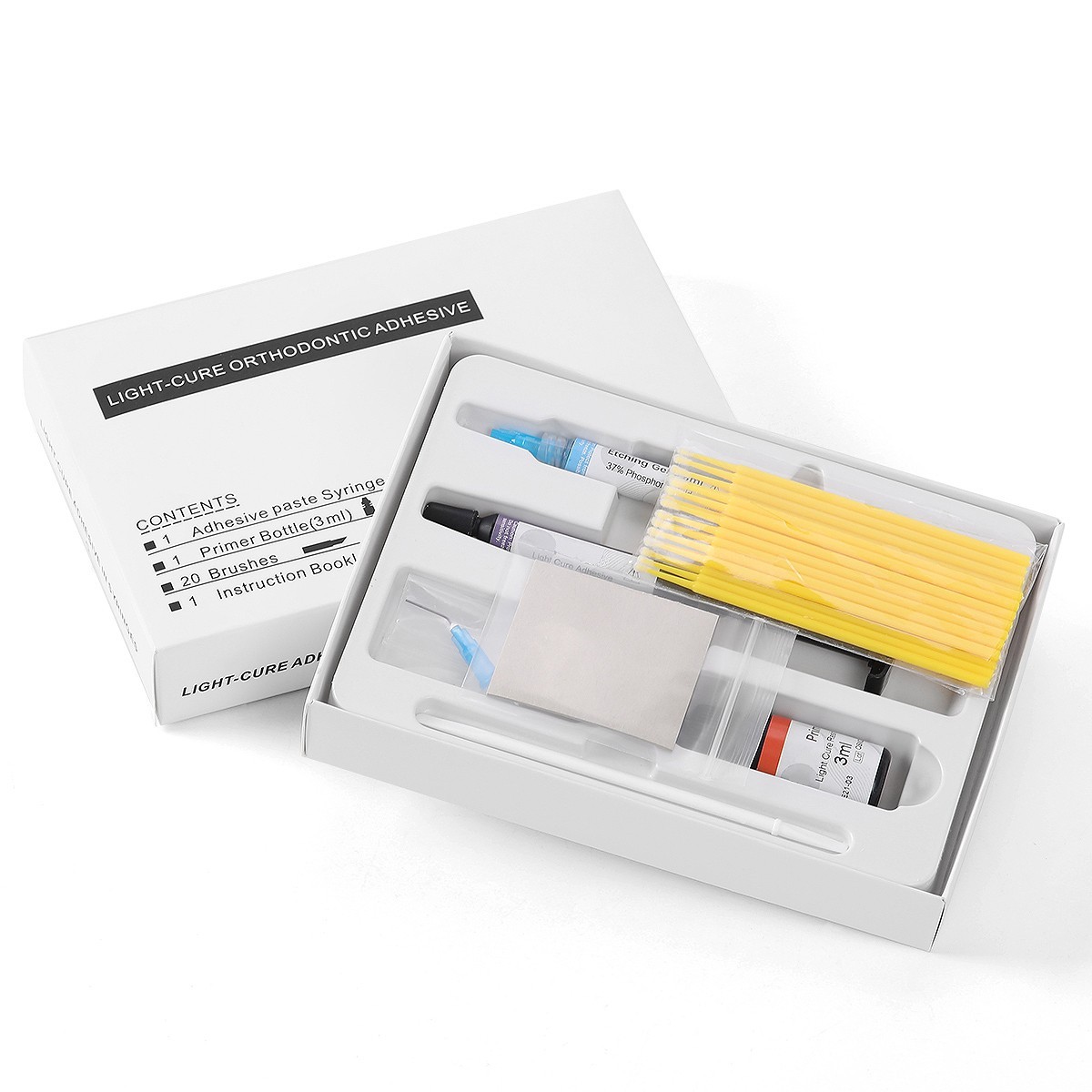 Kit de Sistema de Adhesivo para Brackets Ortodónticos Dental, Primer de Curado p