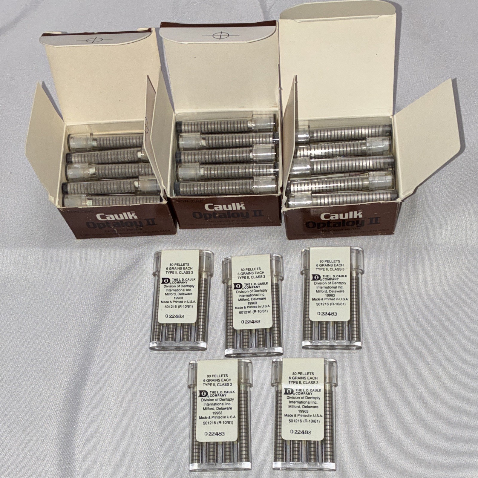 Caulk Optaloy II Silver Non-Zinc Amalgam Alloy Pellets Type II Class 3 Dental