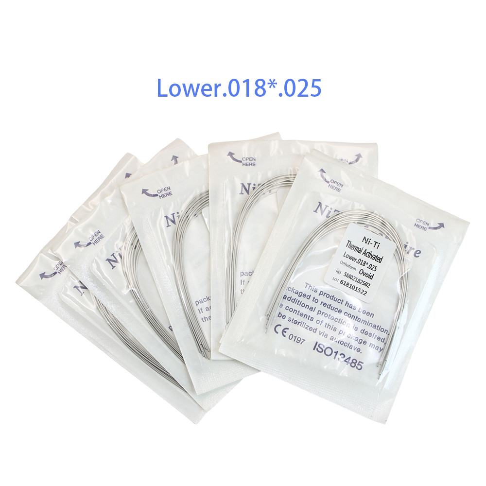 Dental Ortho Heat Thermal Activated Niti Rectangular Arch Wire Ovoid Form