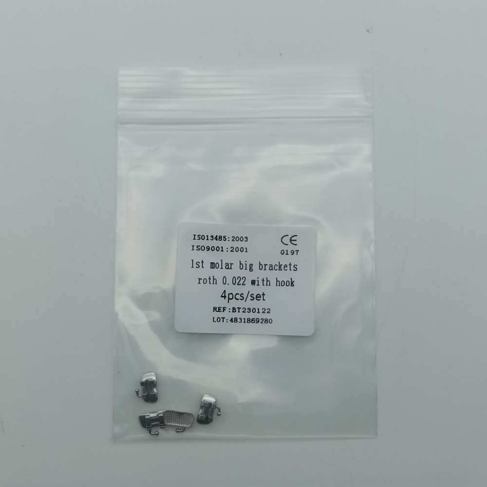 50Sets Dental 1st Brackets Molar Wide Big Bracket Orthodontic Roth MBT 022 Hooks