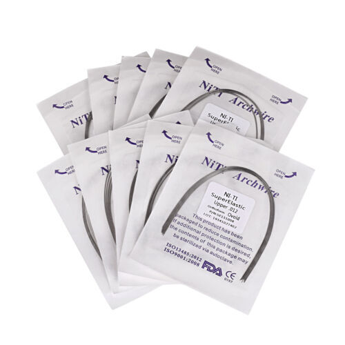 100pcs 10packs Dental Orthodontic Super Elastic Niti Arch Wire Round Ovoid Form