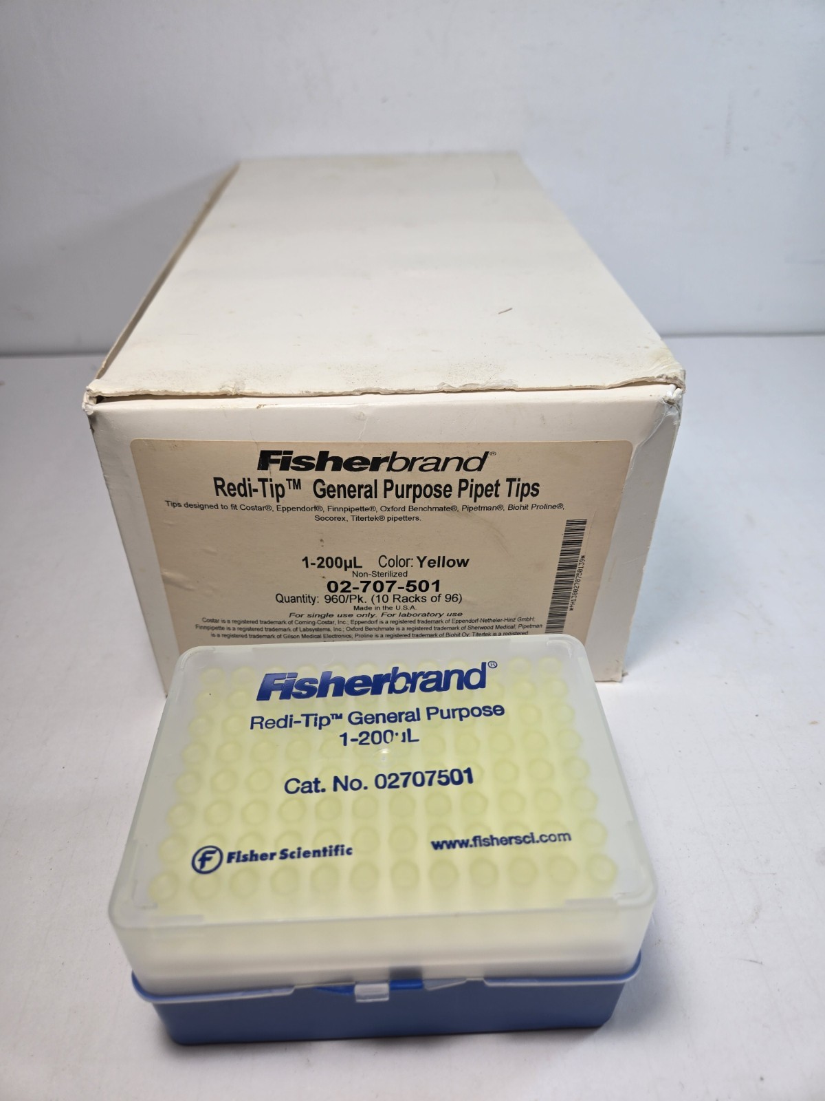 960 Fisherbrand 1-200µl Specialty Tips Redi Tip Pipet Tips 02-707-501