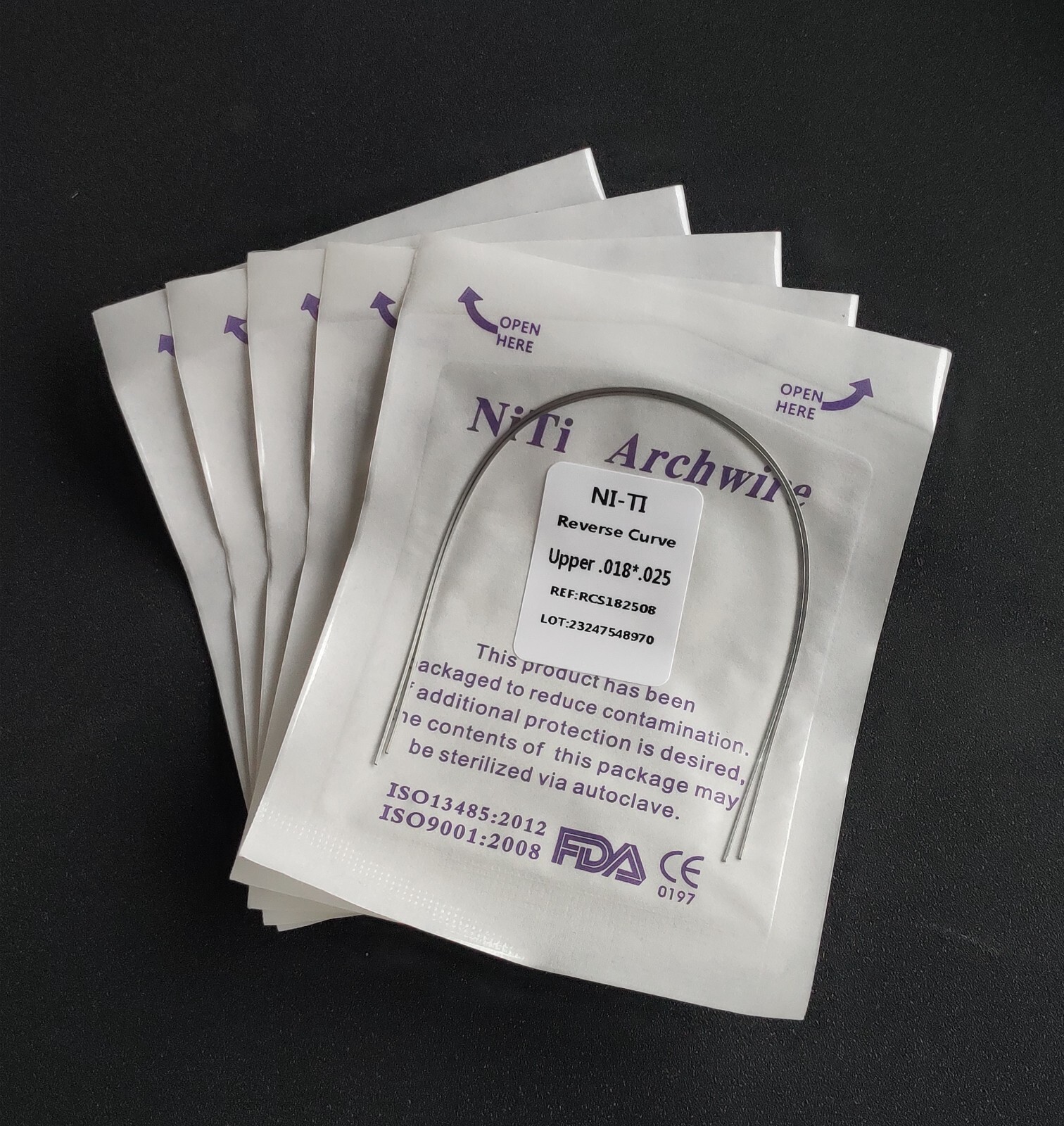20Pack Dental Orthodontic Arch Wire Super Elastic Niti Reverse Curve Rectangular