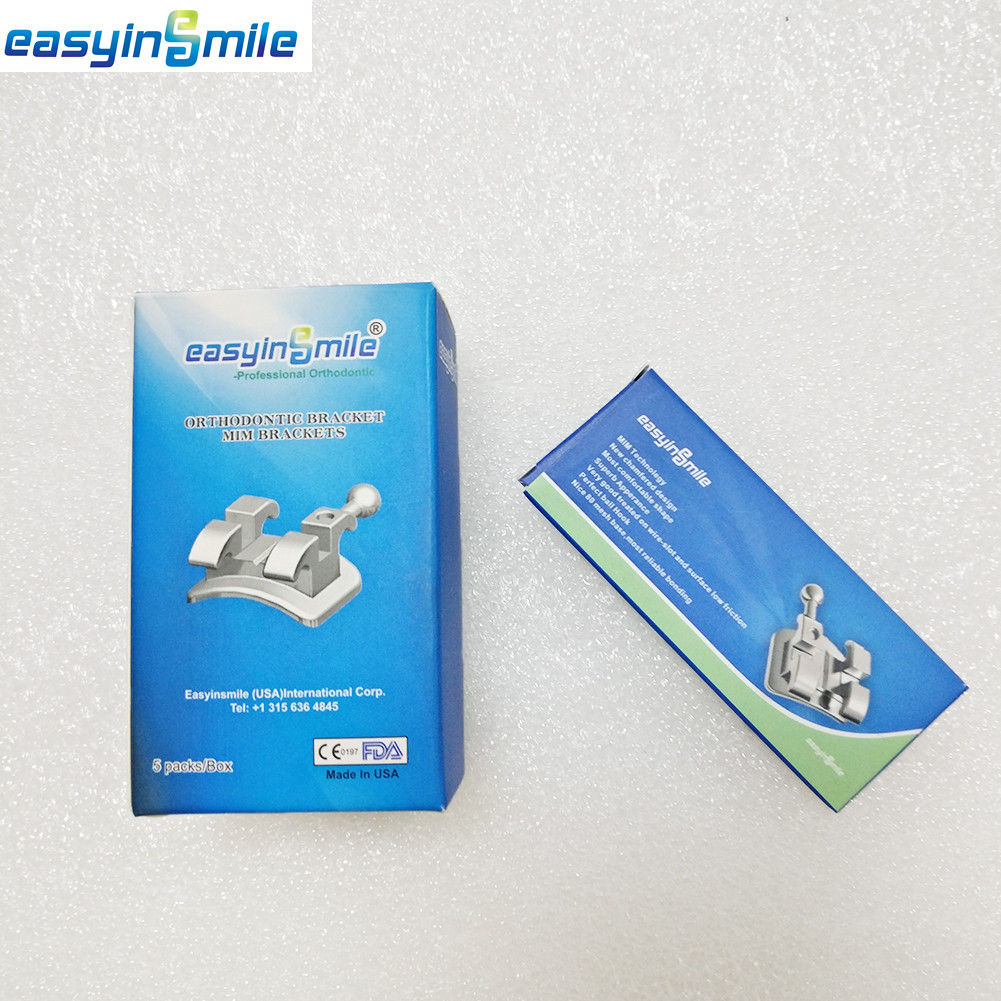 10Packs of EASYINSMILE Mini Metal Orthodontic Bracket Roth/MBT 022/018 Available
