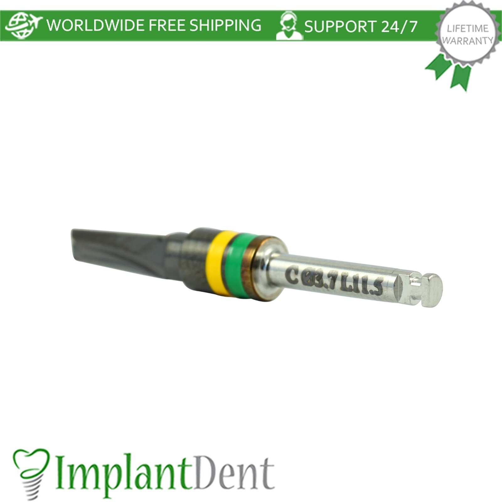 Dental DLC Conical Integral Stopper Drills 2.8mm-3.7mm Stainless Steel Tool