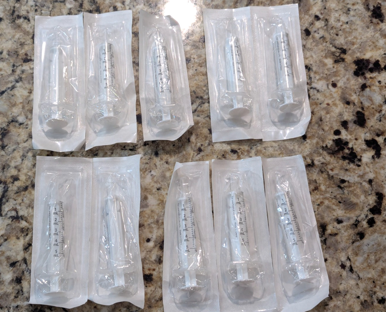 10 Pack Disposable Plastic Oral Dispenser Syringes Liquid Medicine up to 5ml