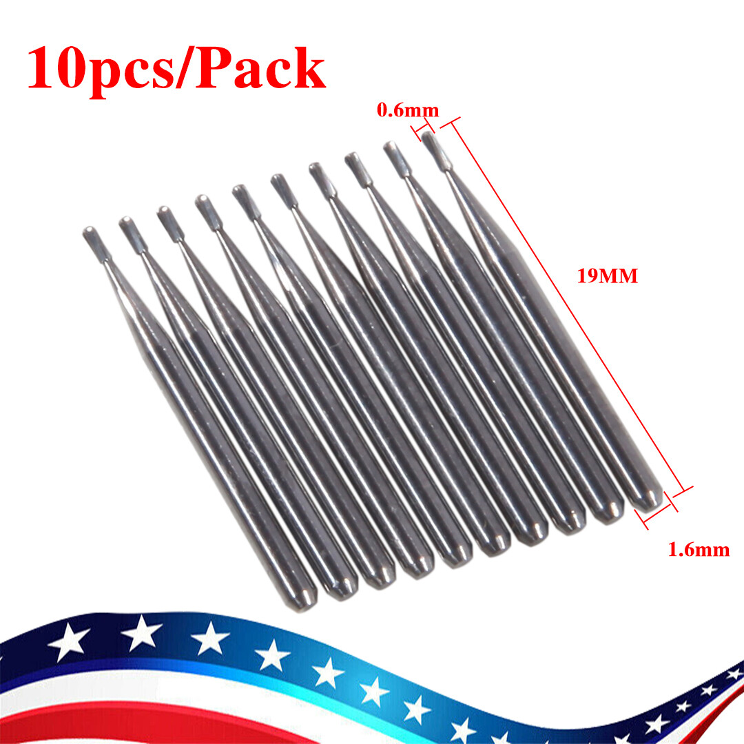 10Pcs Dental Carbide Bur FG 329 Pear for High Speed Handpiece Friction Grip Burs