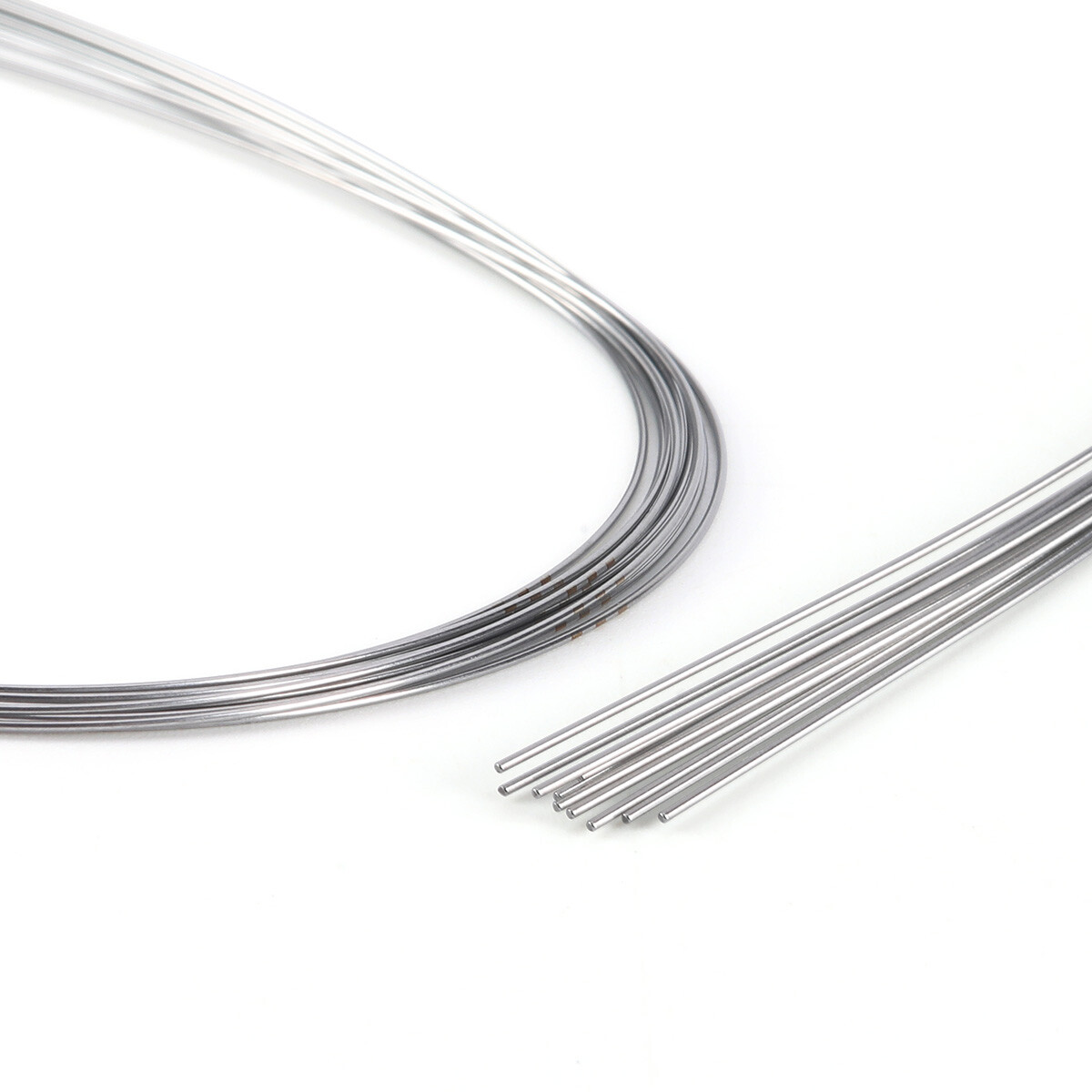 100pcs Dental Ortho Super Elastic Niti Round Arch Wires Natural/Ovoid/Square