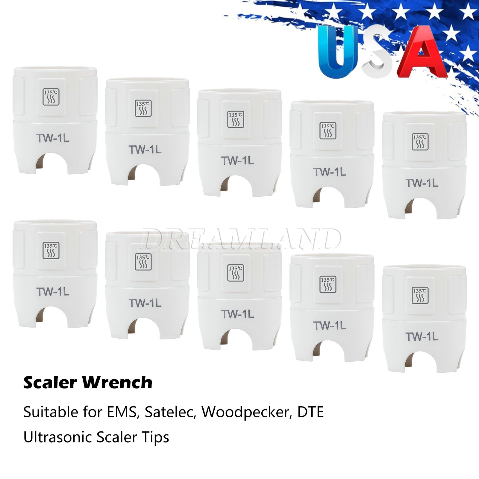 Dental Piezo Scaler Tips Torque Wrench Key for EMS DTE SATELEC Woodpecker tips