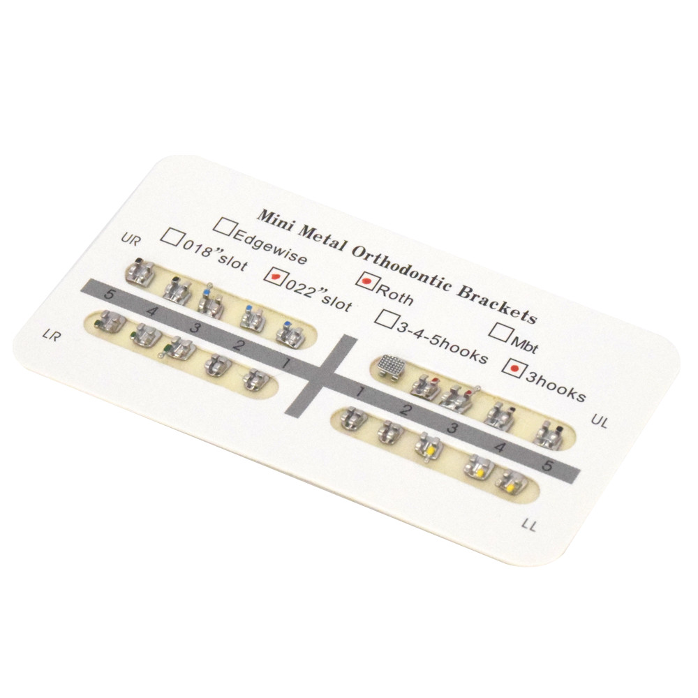 10x Dental Orthodontic Brackets Braces Monoblock Roth Edgewise MBT 018/022 Hooks